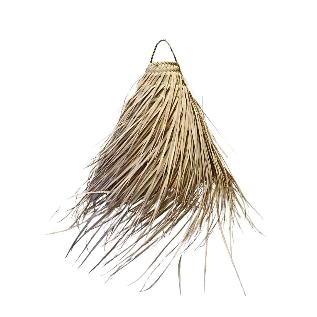NOA MAY Hanglamp Fringe -naturel - palmblad - Ø 33 x h 33 cm
