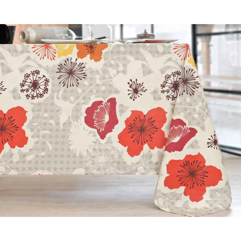 VIDA - Nappe en coton enduit PVC multicolore 160x350 cm