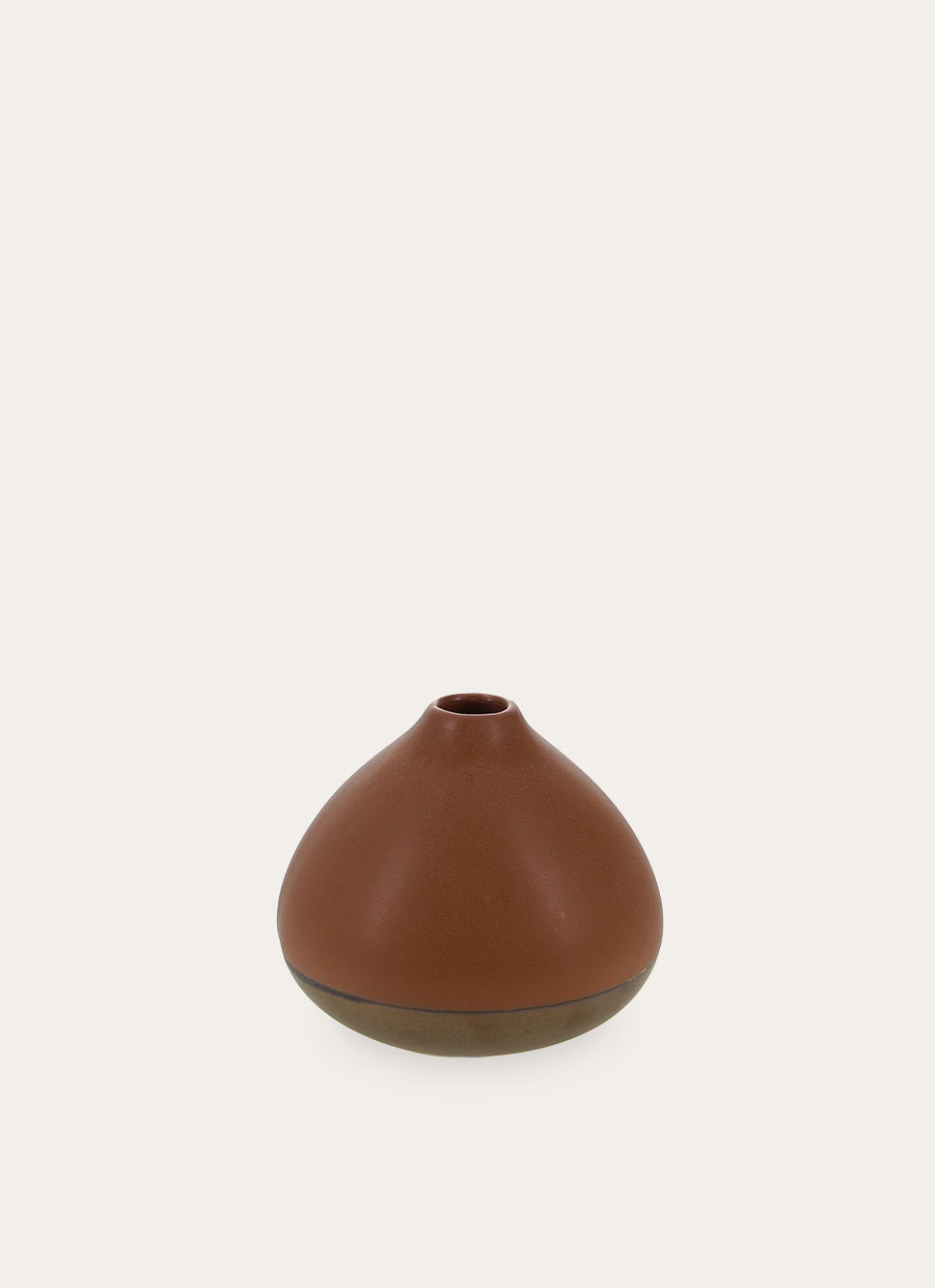 VASE EN GRÈS FORME MENHIR MULTICOLORE/MARRON