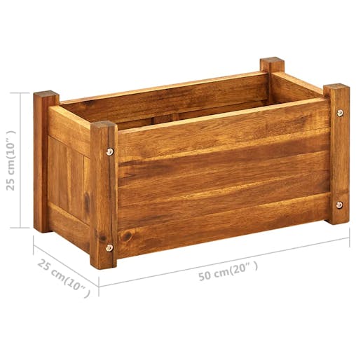 NNEVL Garden Raised Bed Acacia Wood 50x25x25 cm