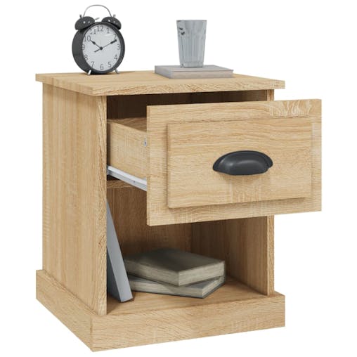 NNEVL Bedside Cabinets 2 pcs Sonoma Oak 39x39x47.5 cm Engineered Wood
