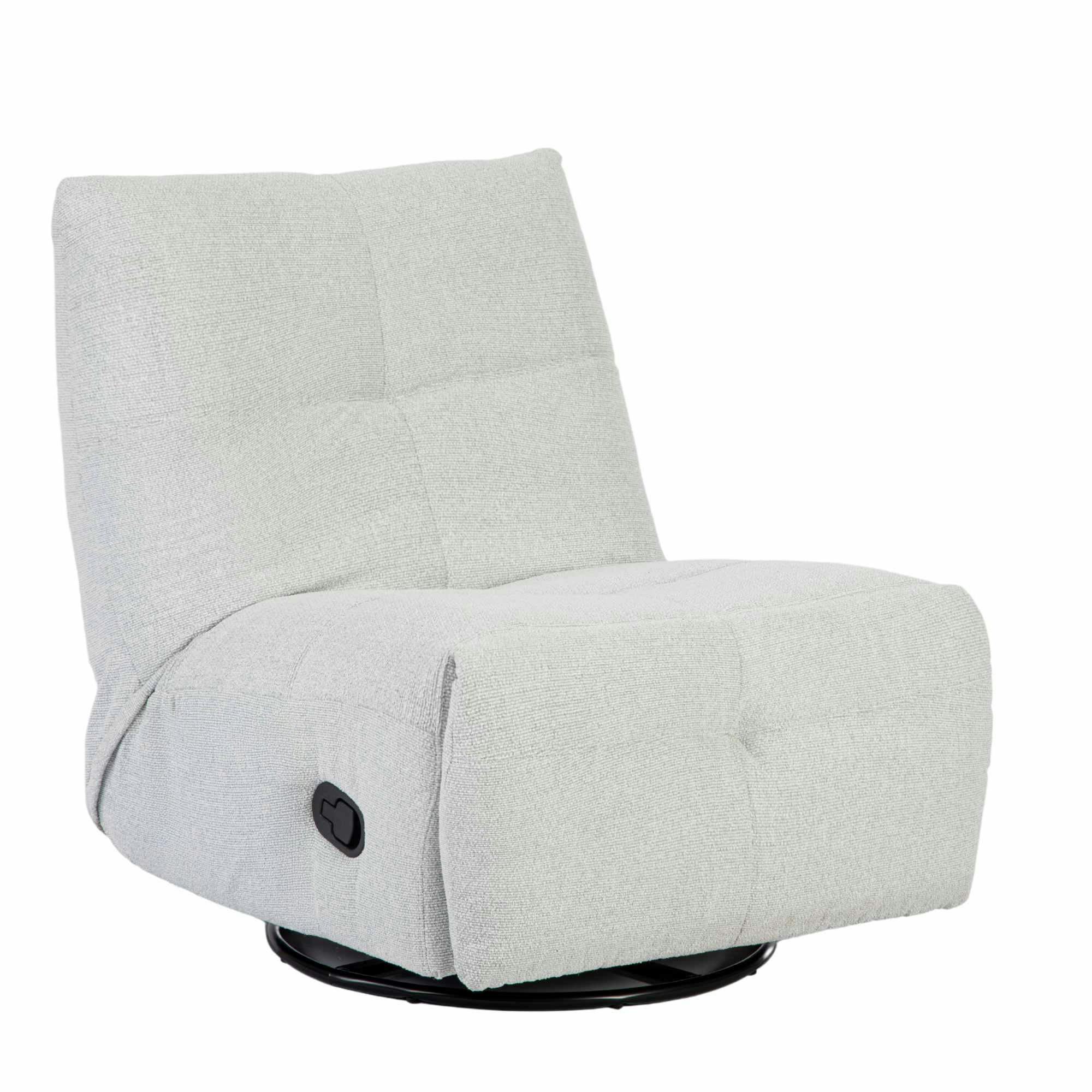 Fauteuil relax inclinable gris clair BELORA