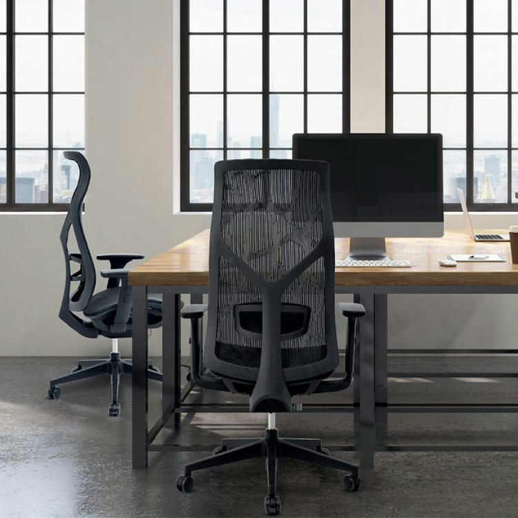 AIR - Chaise ergonomique de bureau résille noire