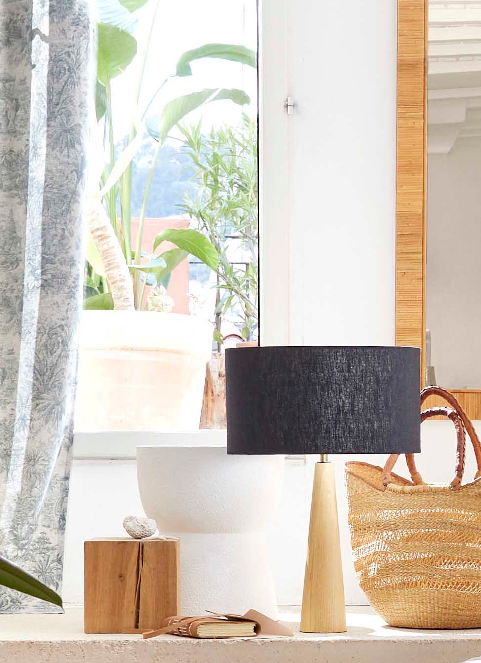 ABAT-JOUR EN JUTE NOIR