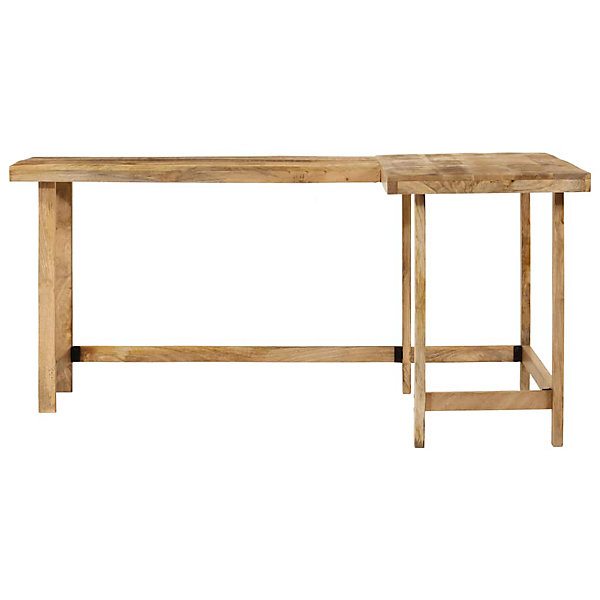 Bureau 165x110x75 cm bois massif de manguier vidaXL