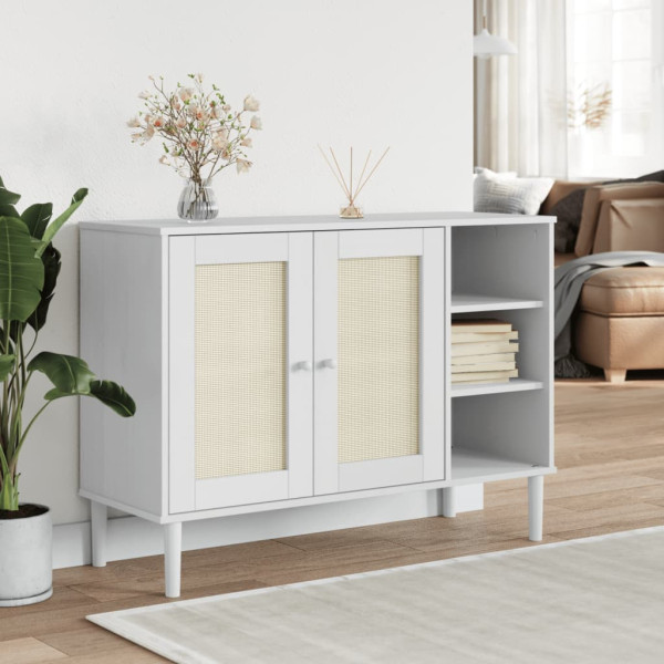 Szafka Biała z Drzwiami 112x40x80 cm do Salonu Pokoju Sypialni