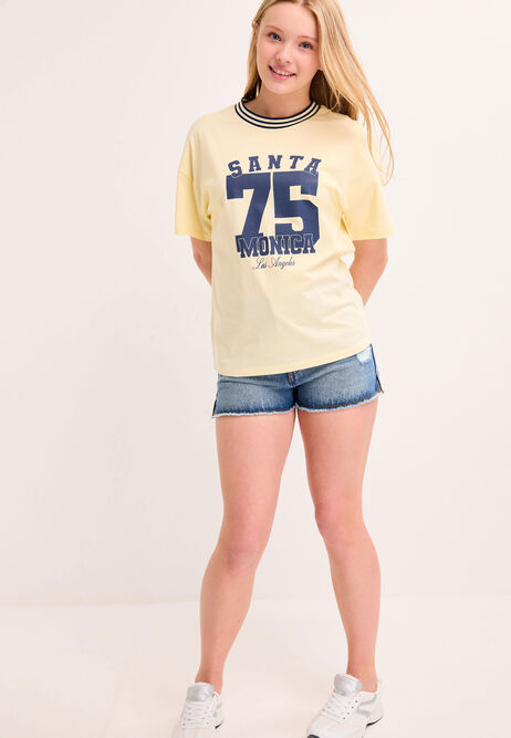 Older Girls Yellow Football Jersey Top
