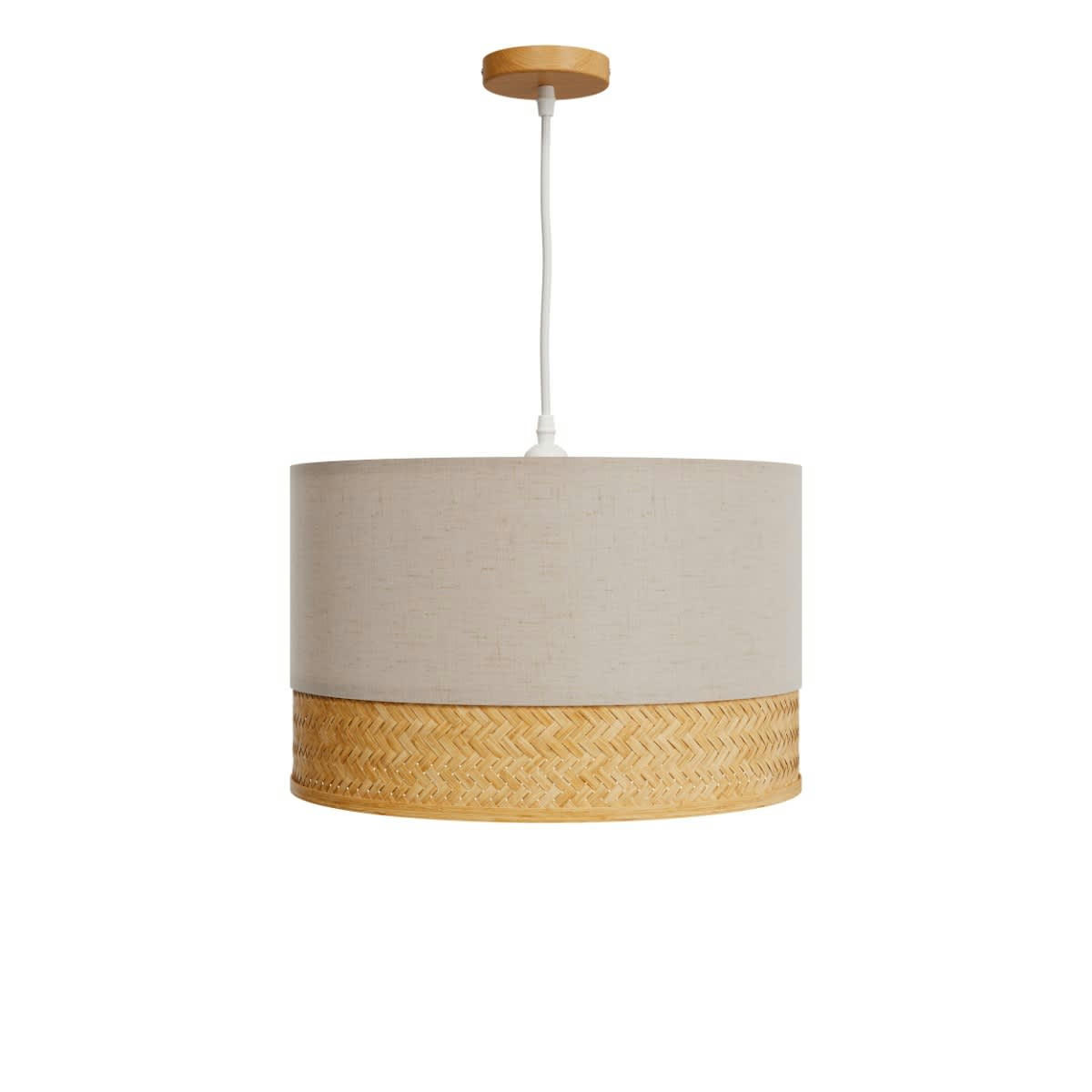 BAIKAL - Suspension en bambou naturel, papier et métal D40 cm