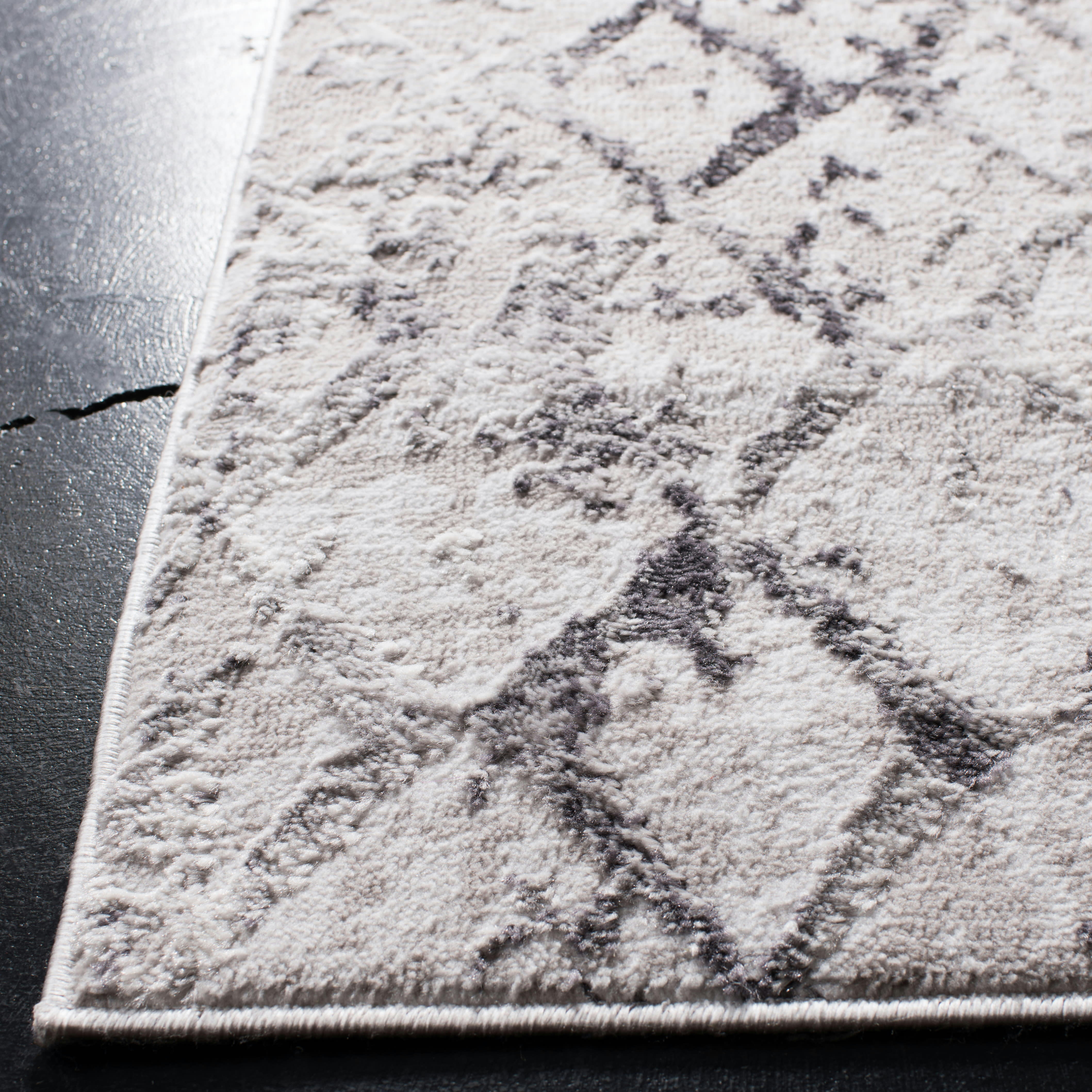 AMELIA - Tapis de salon interieur en gris & gris clair, 160 x 229 cm