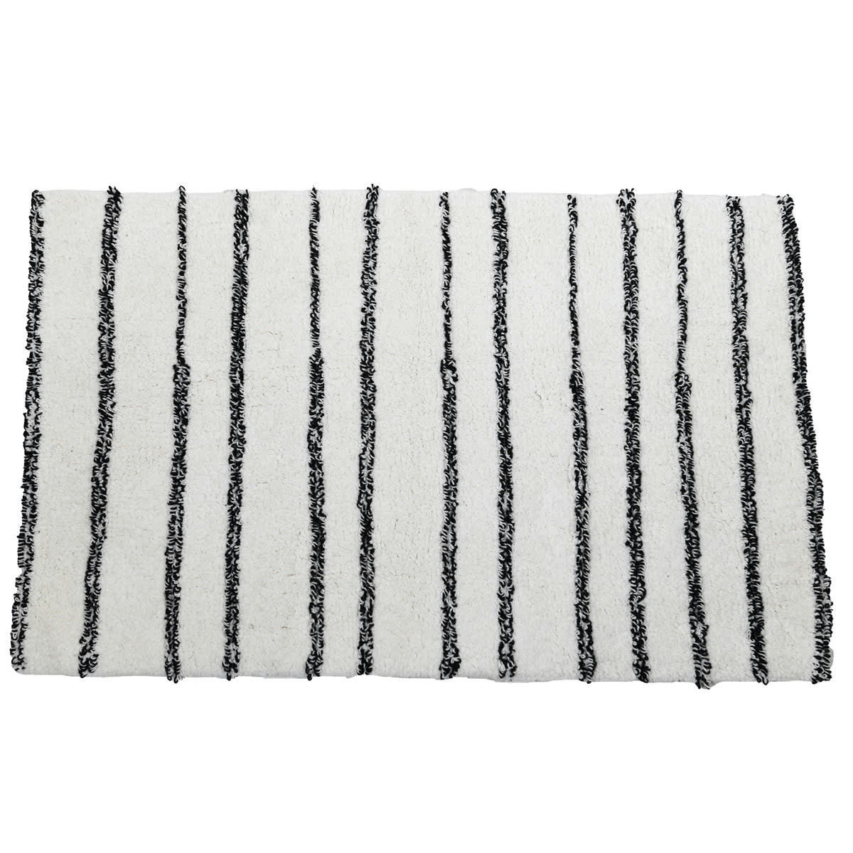 GRIMSBY - Tapis de bain ou descente de lit antidérapant blanc 140x200 cm