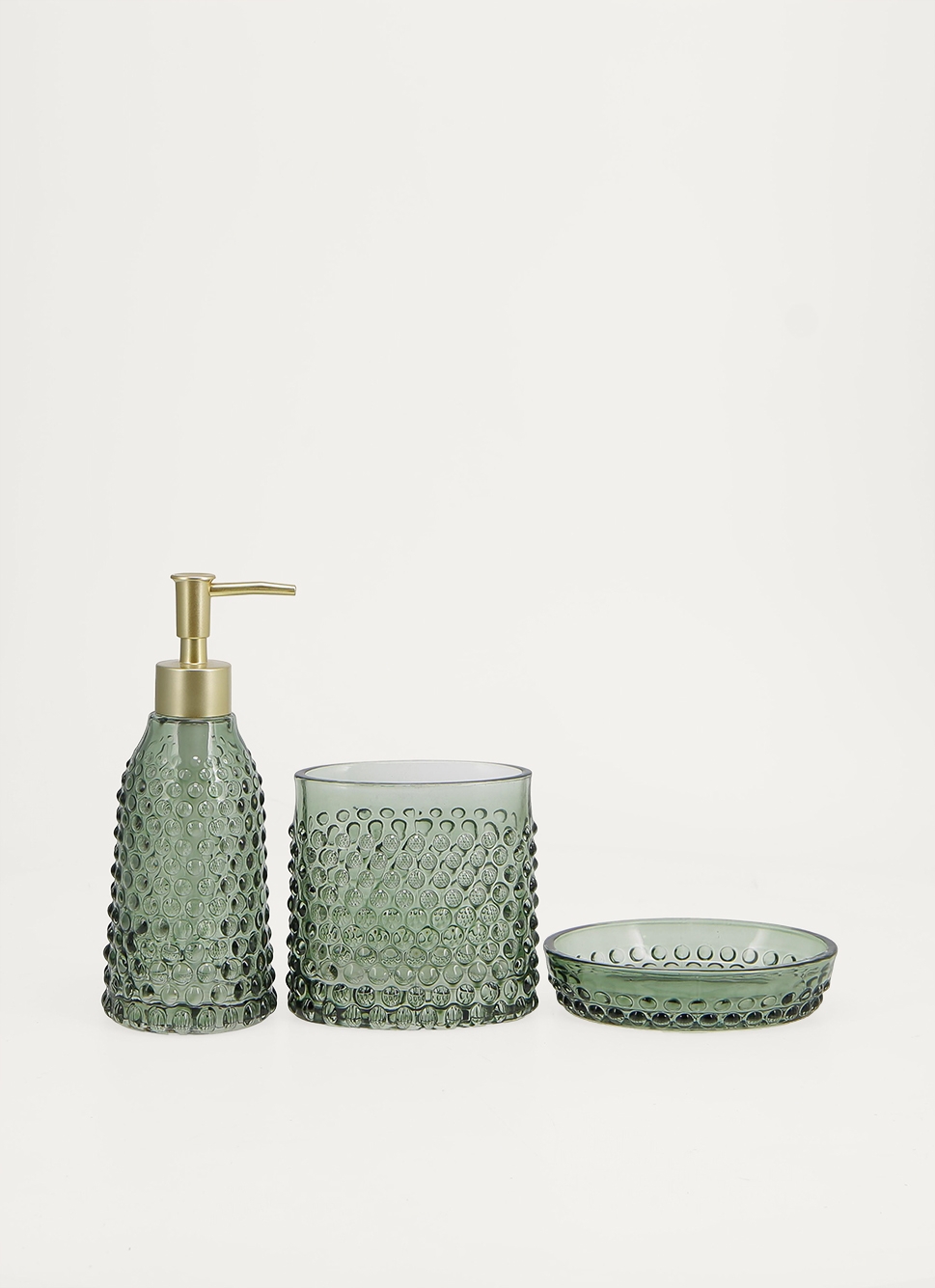 PORTE-SAVON EN VERRE OLYMPE VERT FORÊT