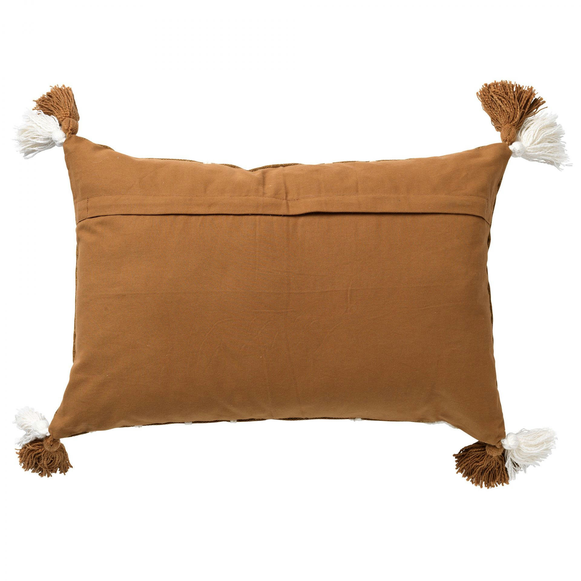 - Coussin - marron en coton 40x60 cm avec motif