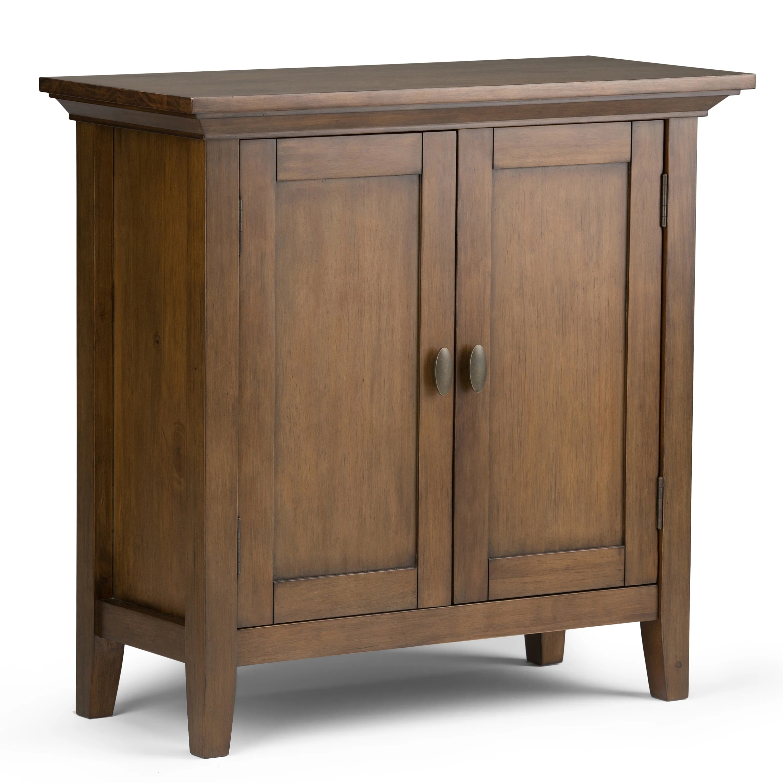 WYNDENHALL Mansfield SOLID WOOD 32 inch Wide Transitional Low Storage Cabinet - 32w x 14d x 31h