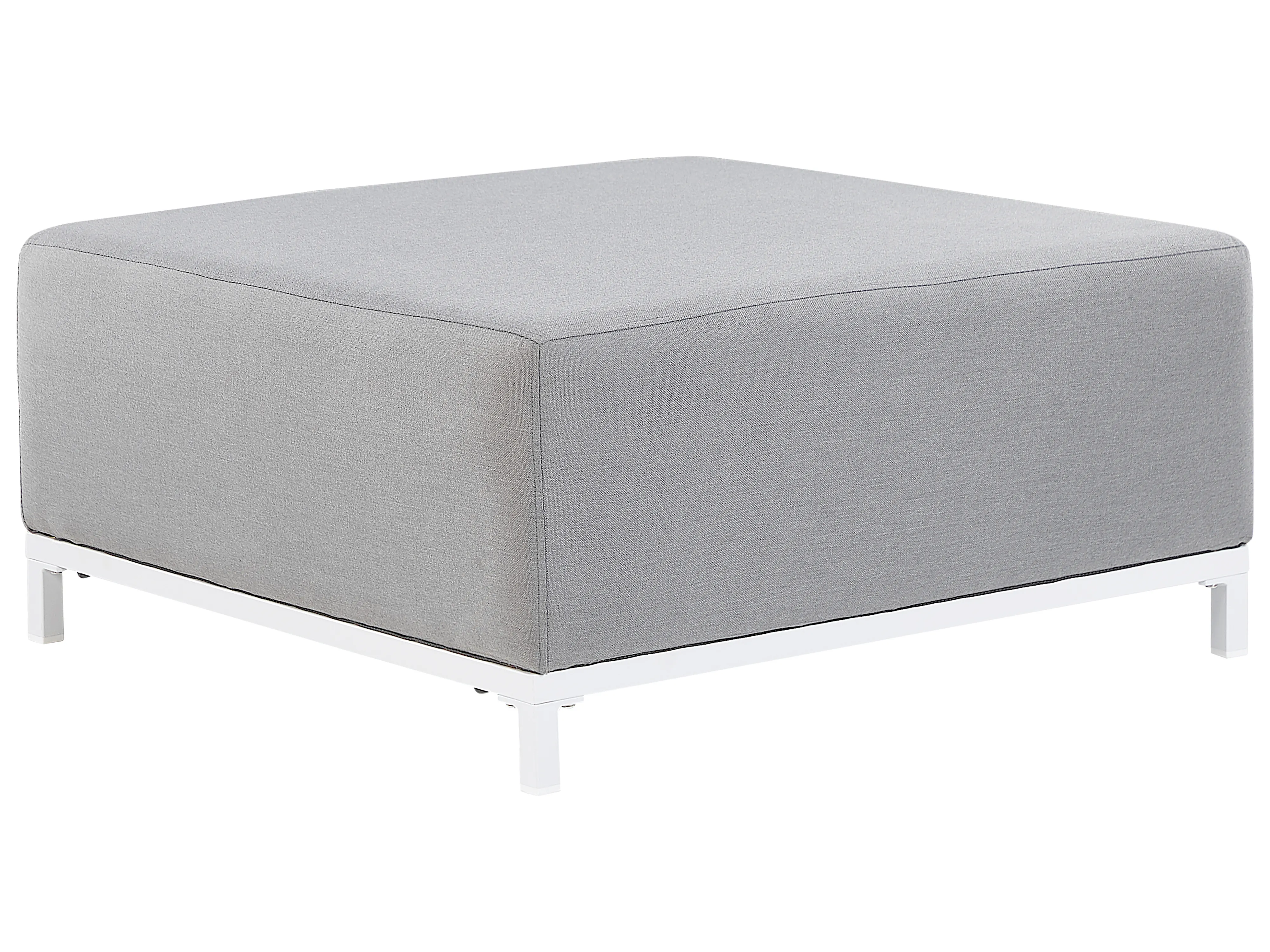 Ottoman ROVIGO Fabric Light Grey