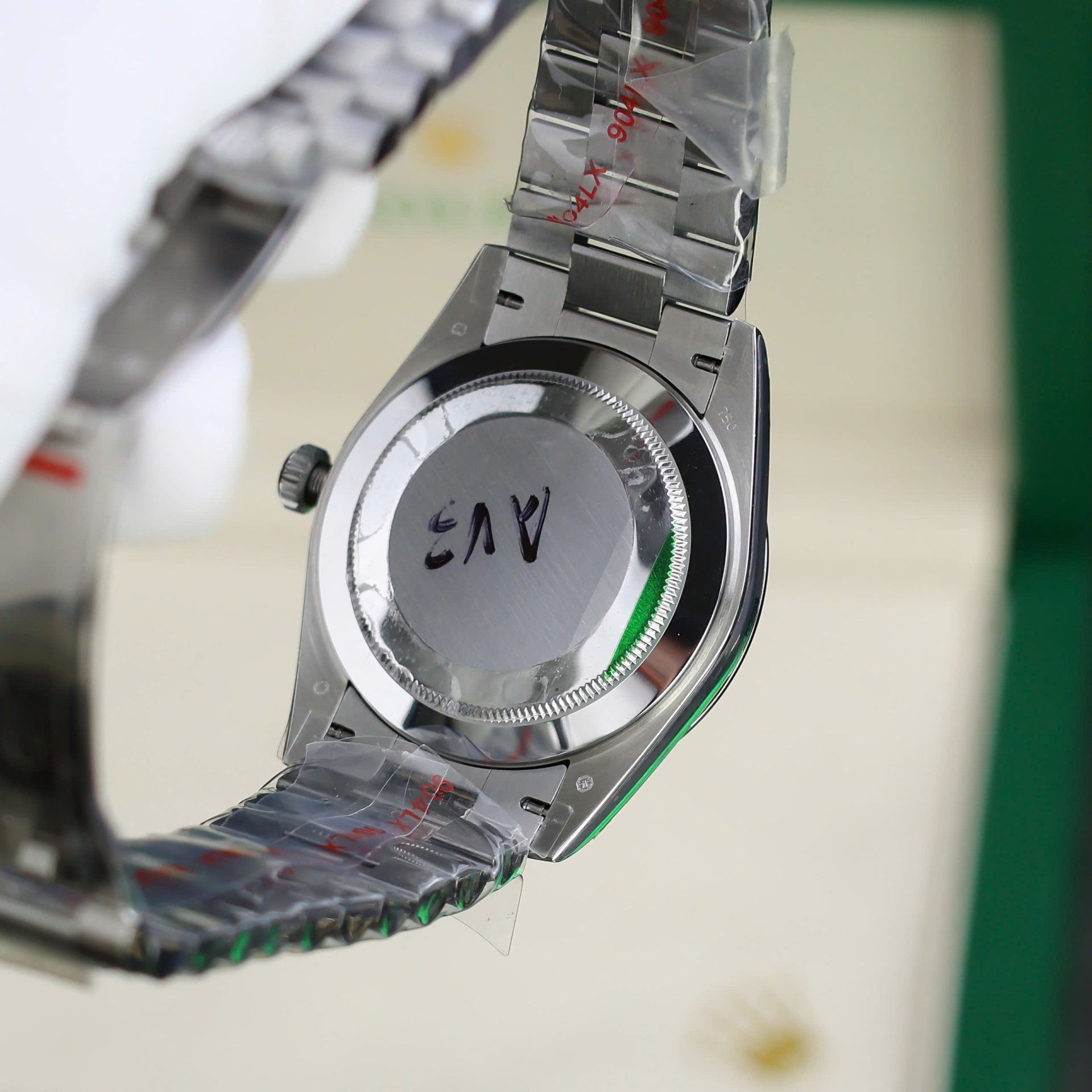 Rolex Day-Date 904L Steel Rainbow Pave Diamond Dial 40mm Super Clone