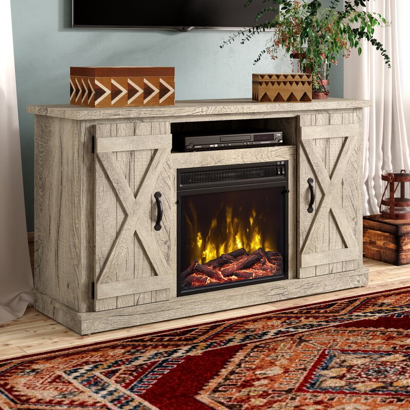 Lorraine TV Stand for TVs up to 55 with Electric Fireplace Included