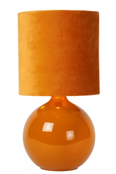Lampa stołowa z abażurem żółta Esterad 1xE14x40W wys:47cm Lucide