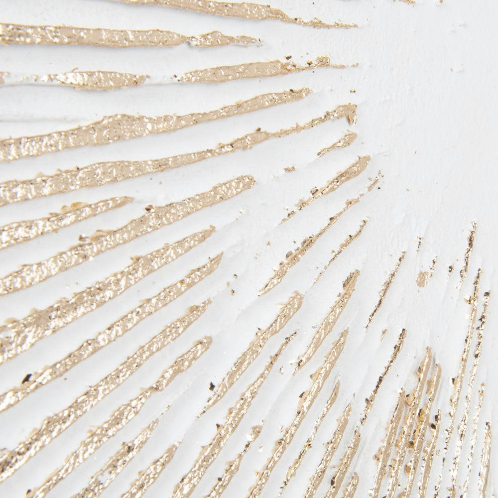 LULABIA - Diptyque toiles imprimé blanc et relief doré 90x90