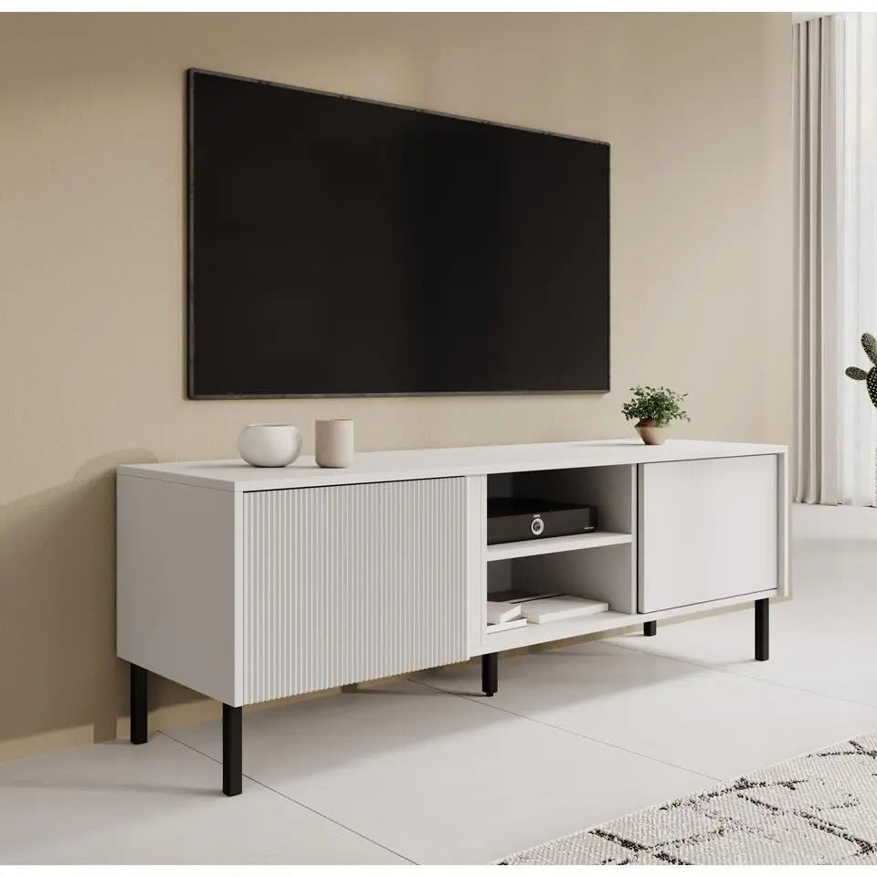 Meubella - TV-Meubel Margareth - Wit - 150 cm