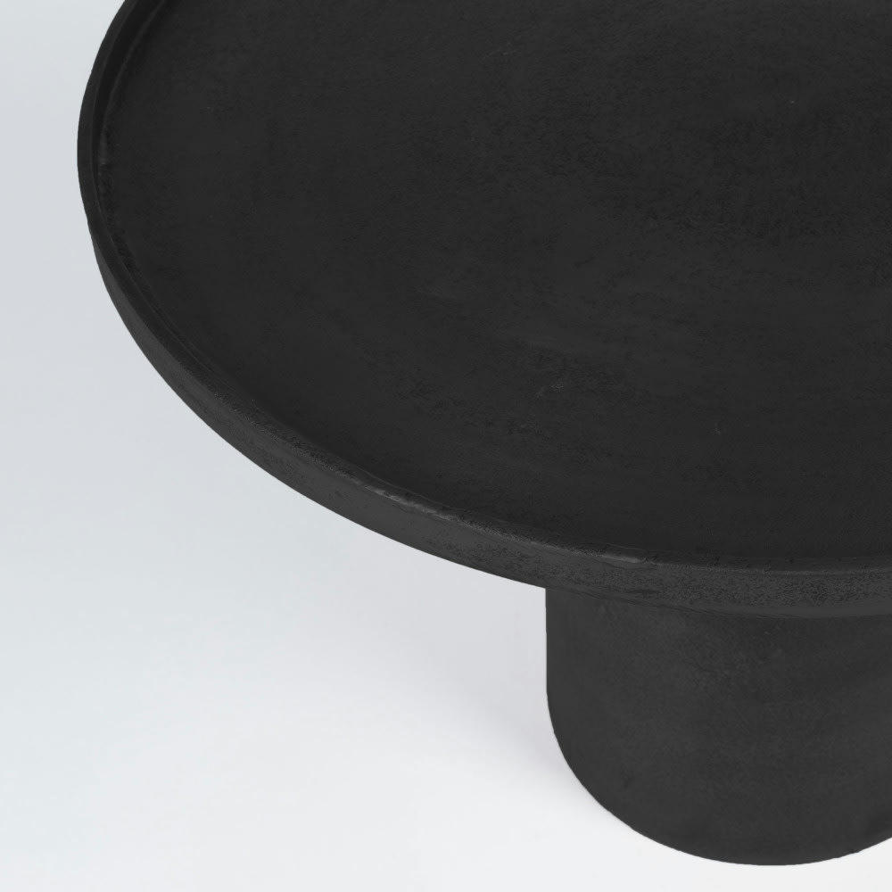 MASON - Table basse ronde en métal D60cm noir