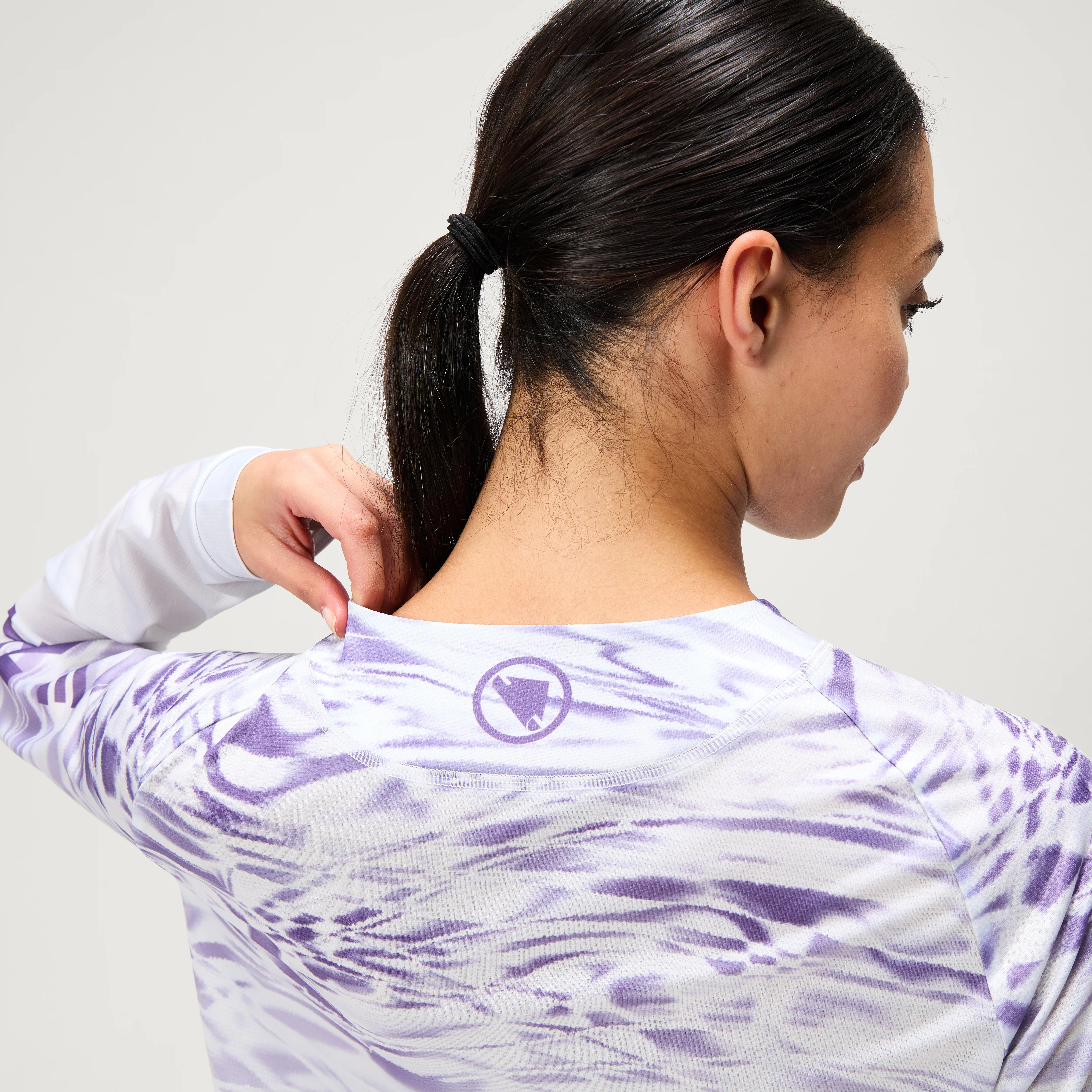 Women's Ltd Marble Print L/S Tee - Heather