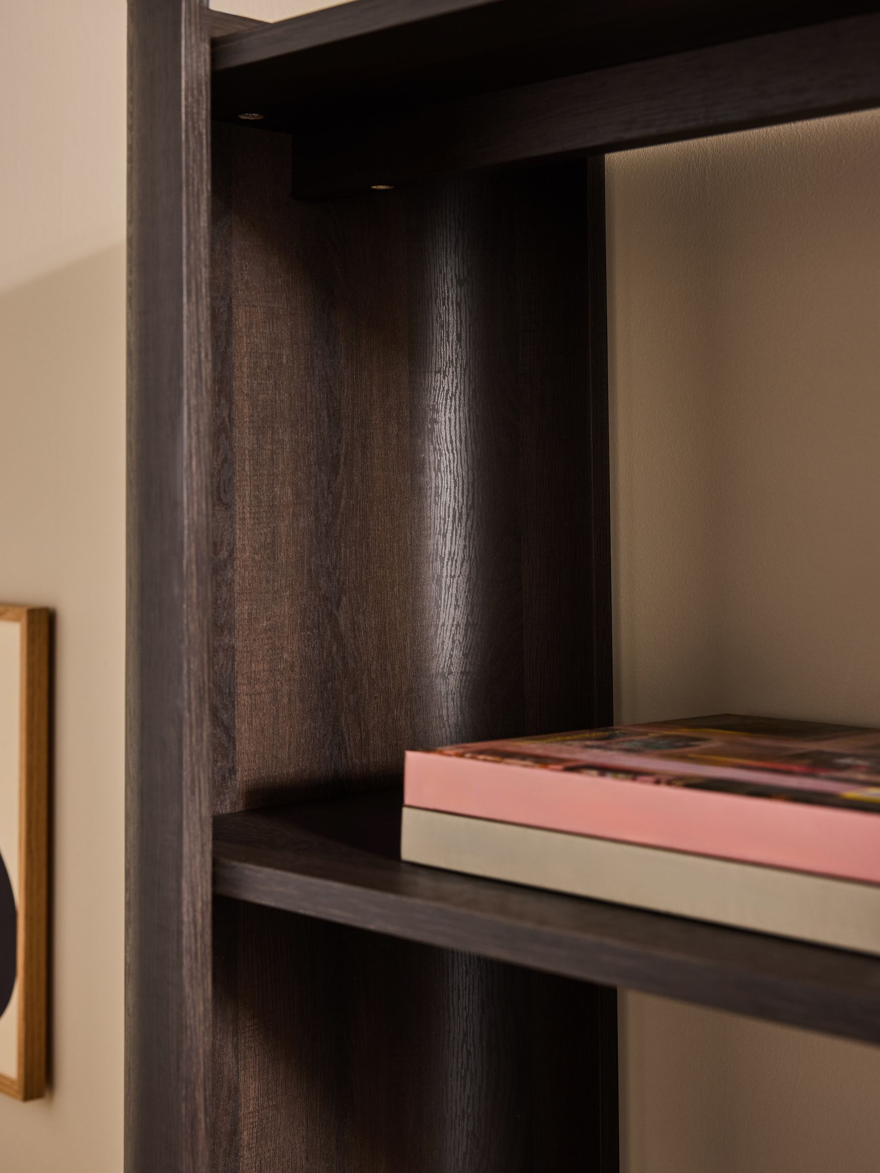 Kain Shelving Unit in Dark Wood Effect