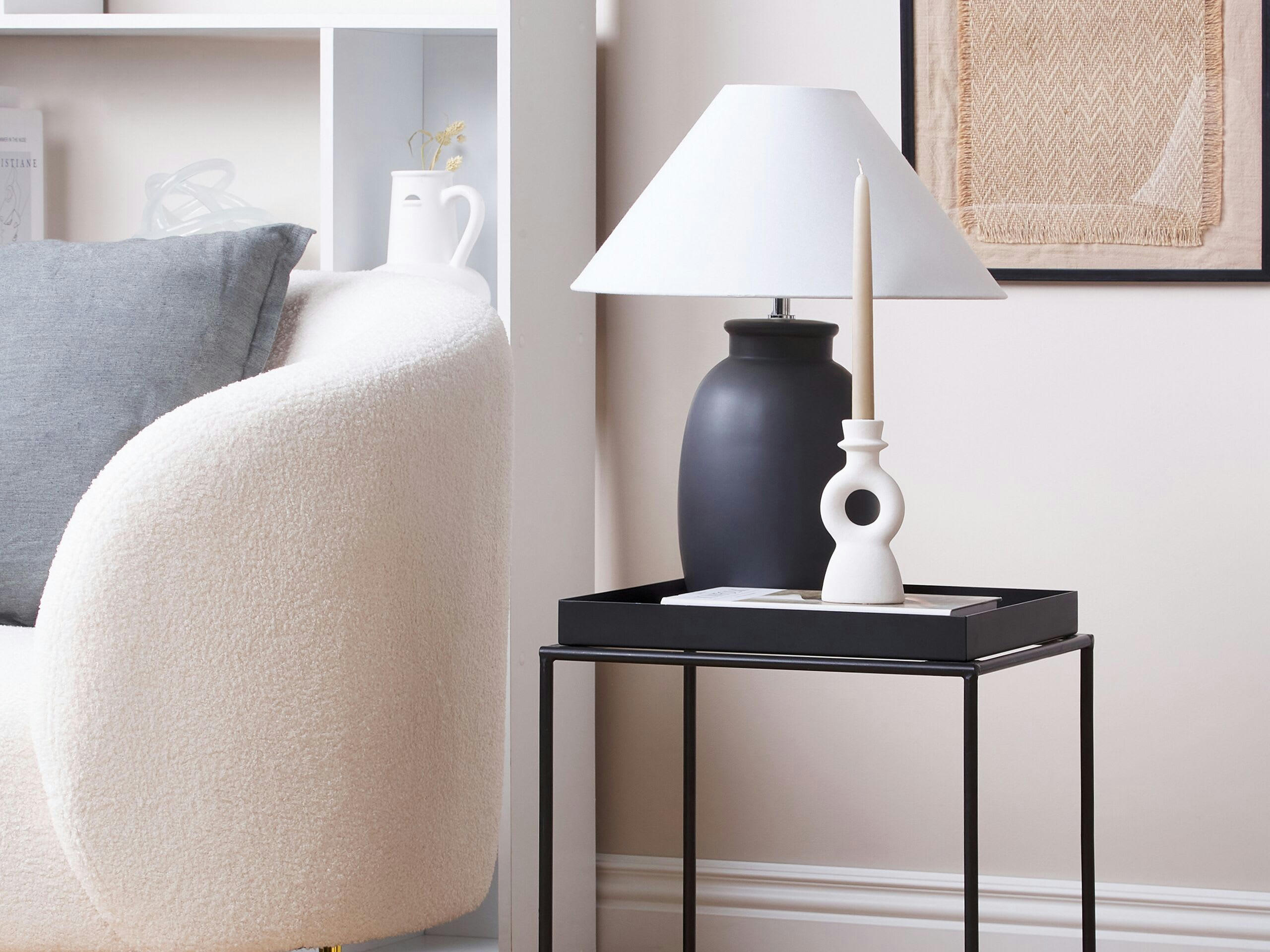 SPARTA - Bougeoir blanc 17 cm