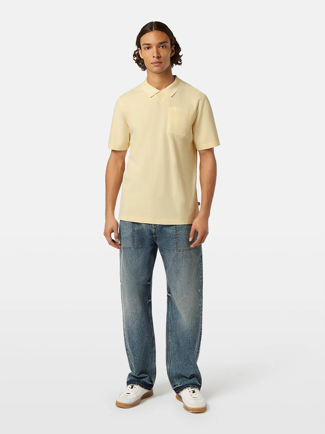 Garment Dye Pique Front Pocket Polo