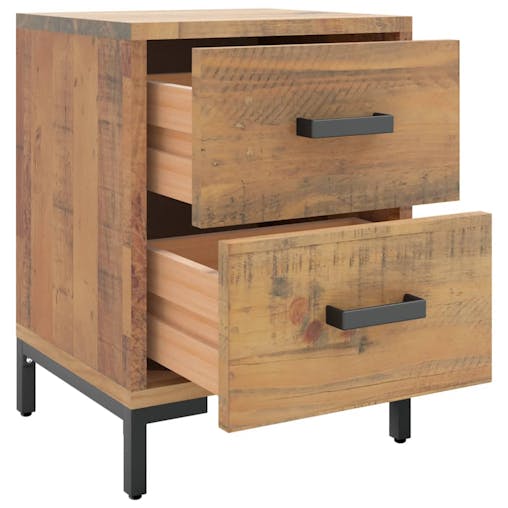 NNEVL Bedside Cabinets 2 pcs 36x30x45 cm Solid Wood Pine