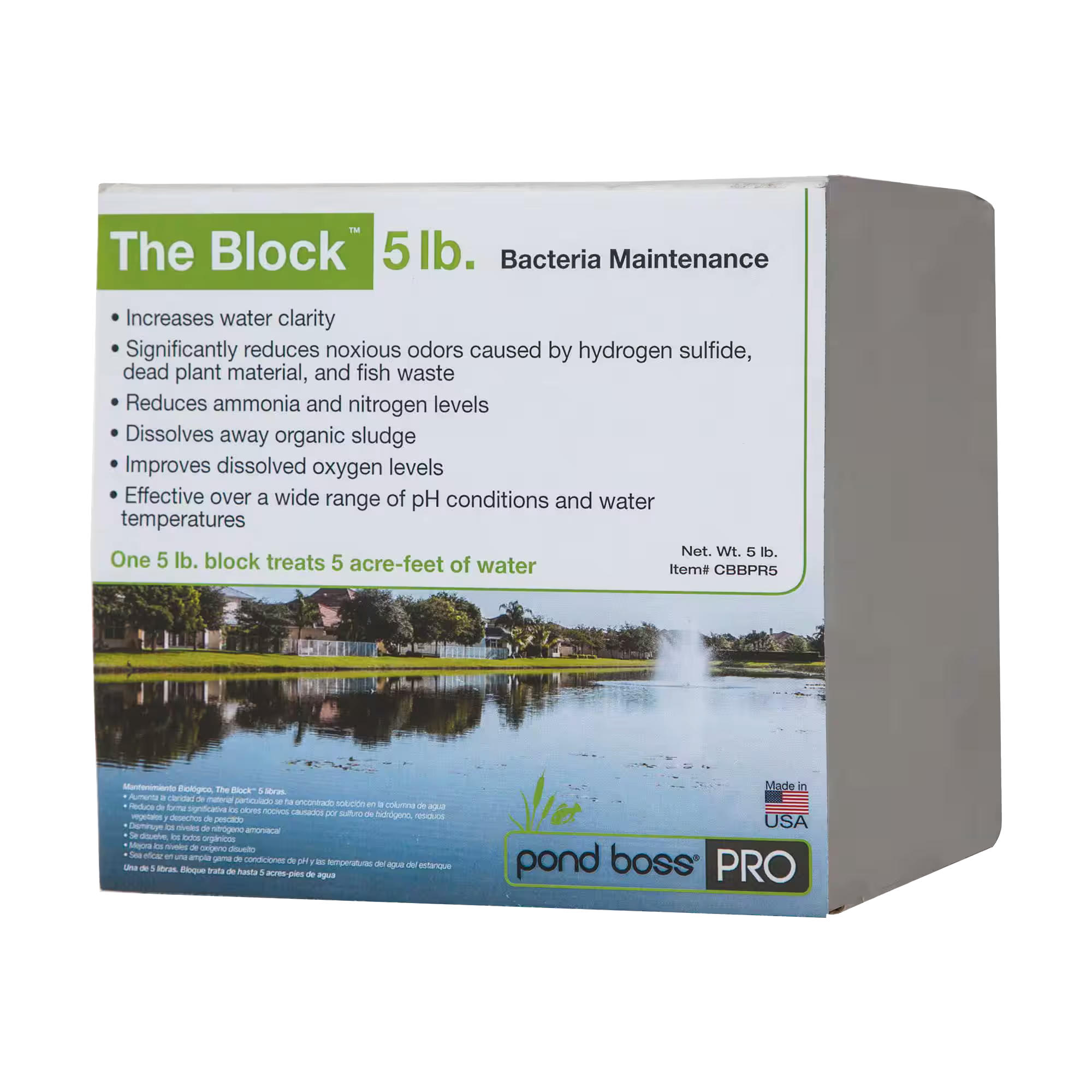 Pond Boss PRO The Block Bacteria Bio-Maintenance, 5-lb