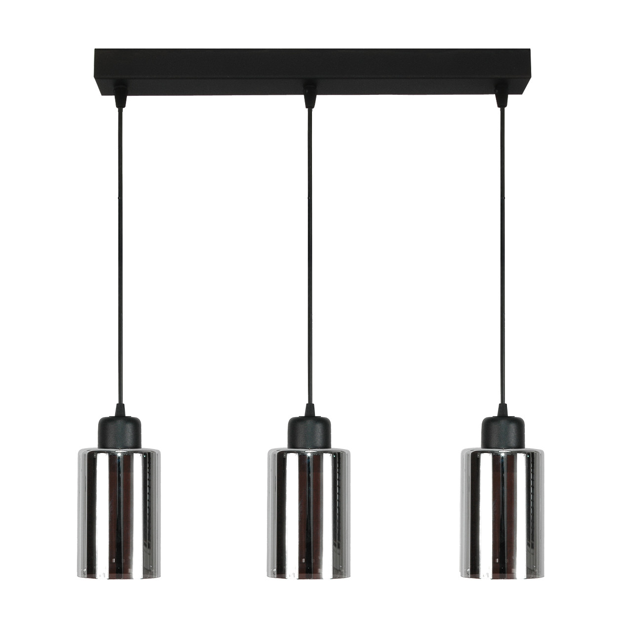 Lampa wisząca sufitowa loft EDYLIT grafitowy klosz 3xE27 LOYD SV 15-572