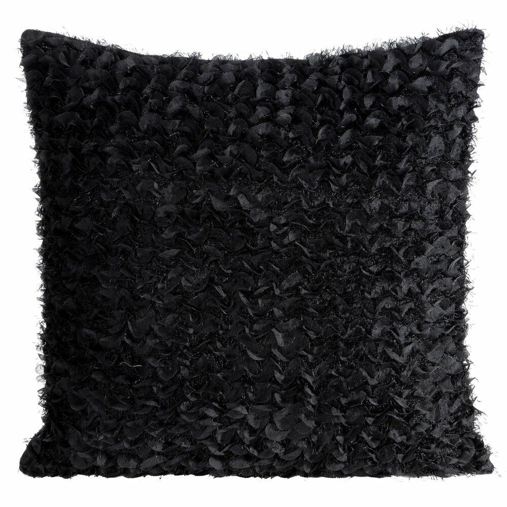 Poszewka na poduszkę TIFFANY 45x45 cm czarna falbany