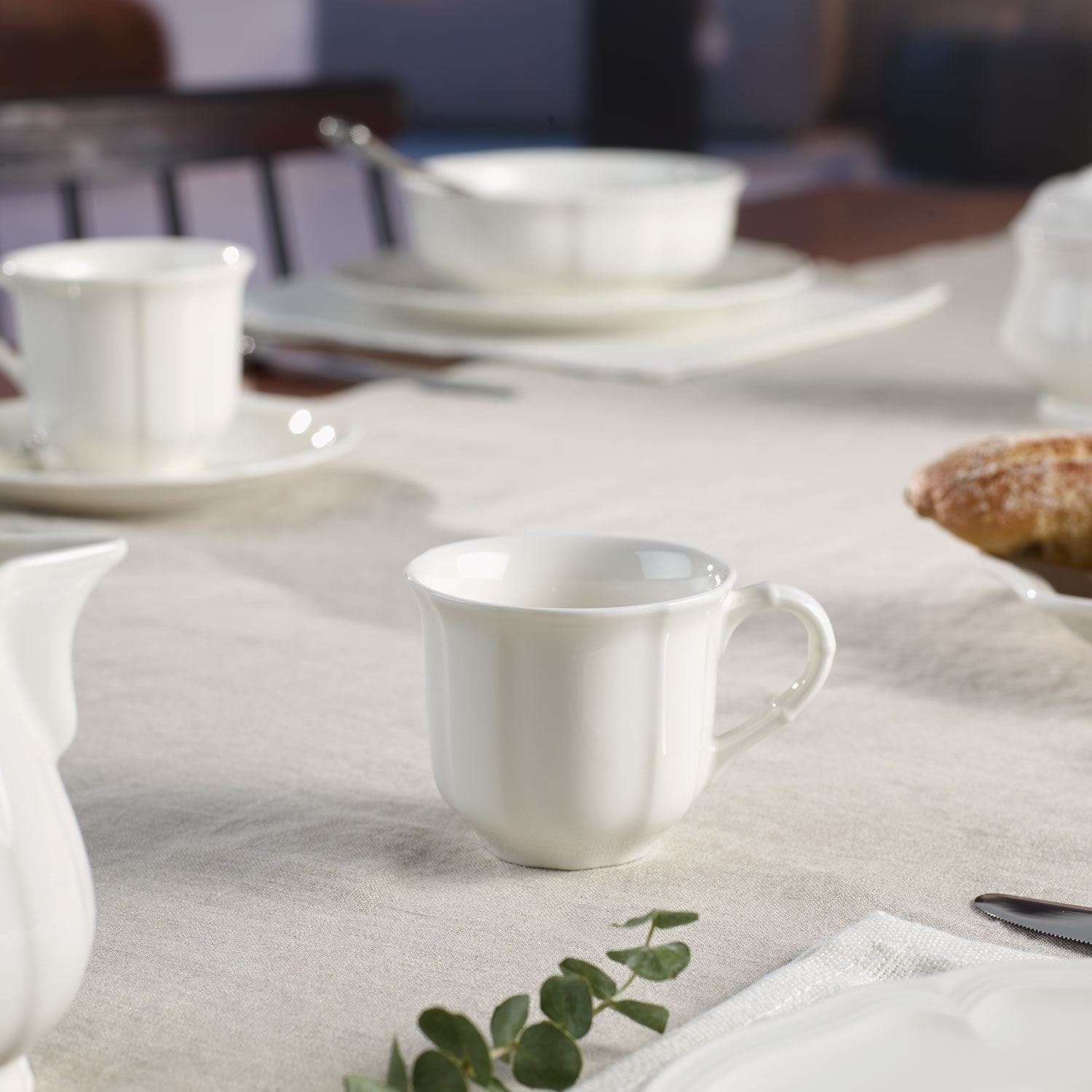 Manoir Espresso cup - White, 2.8 oz, Premium Porcelain