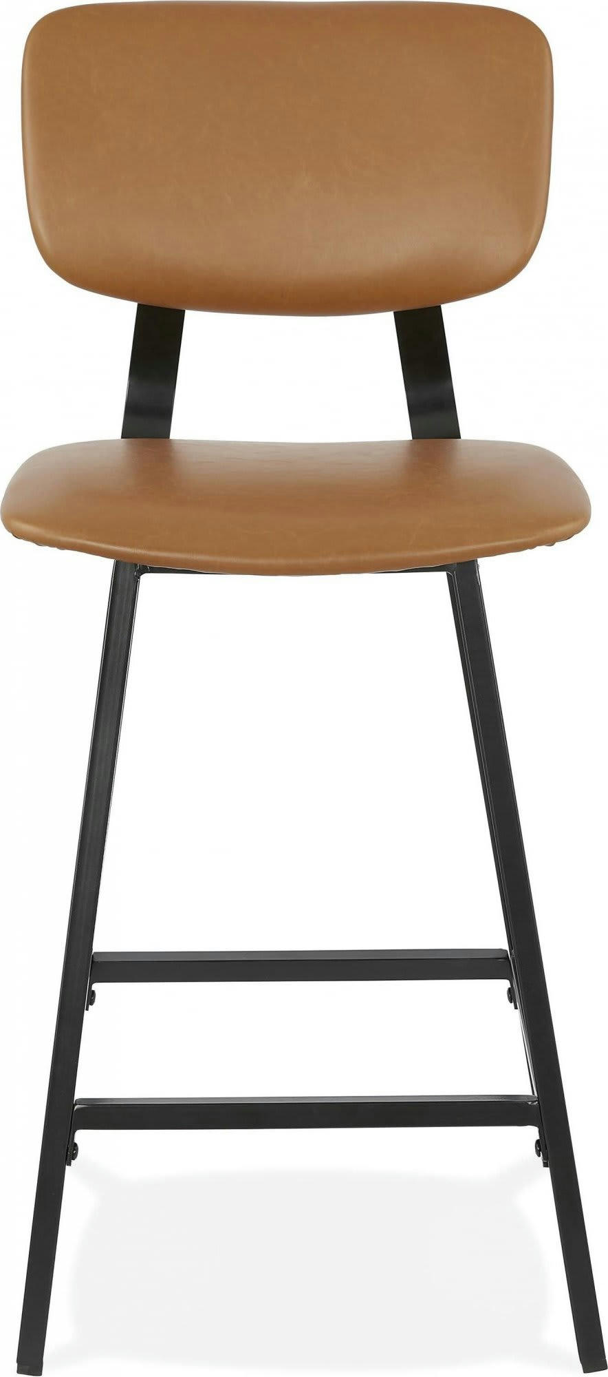 MIRANDA MINI - Tabouret de bar Simili Marron H. assise 65 cm rembourré