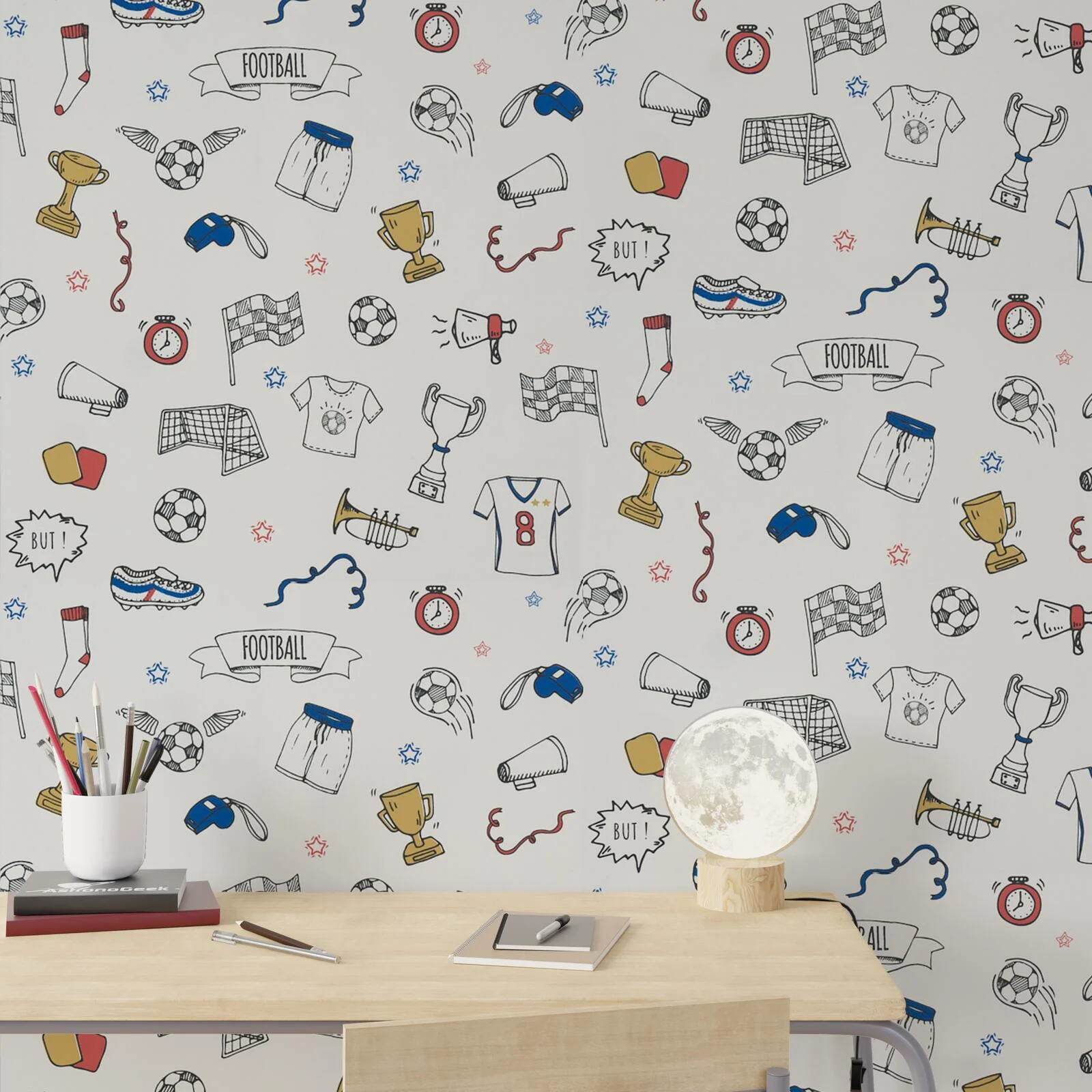 4MURS Papier peint intissé SOCCER coloris multicolore