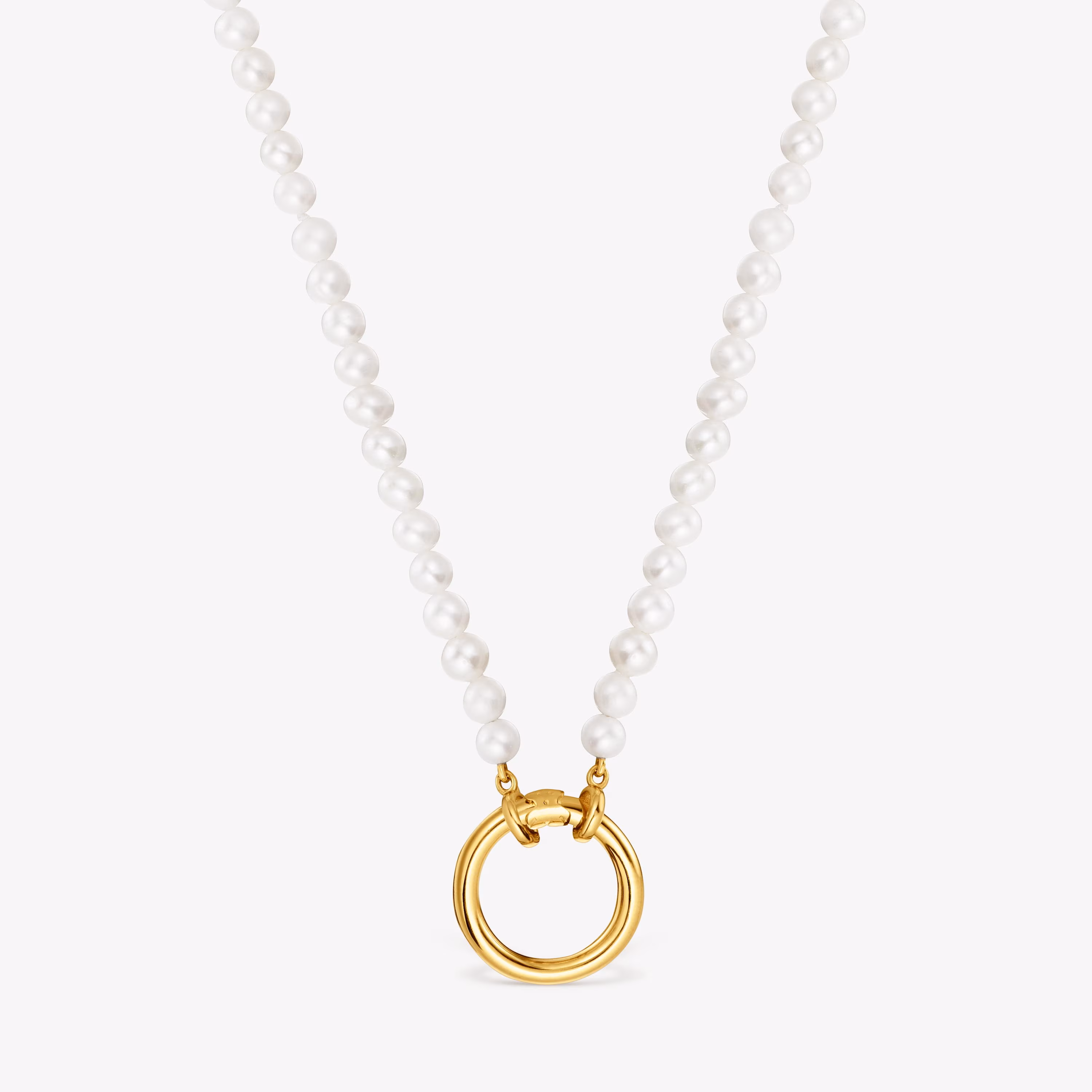 Collar con perlas cultivadas y baño de oro de 18 kt sobre plata Hold