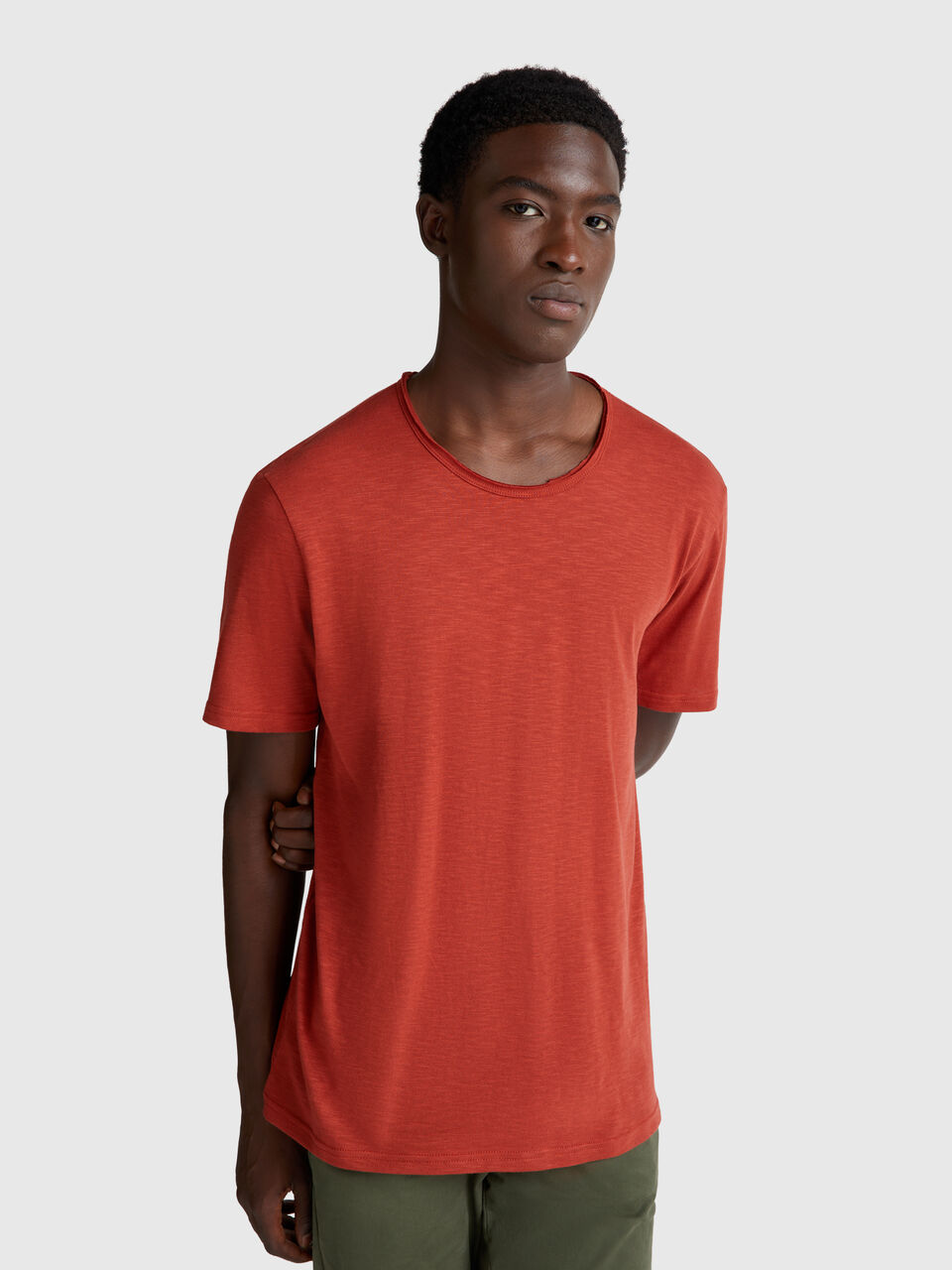 Slub cotton t-shirt