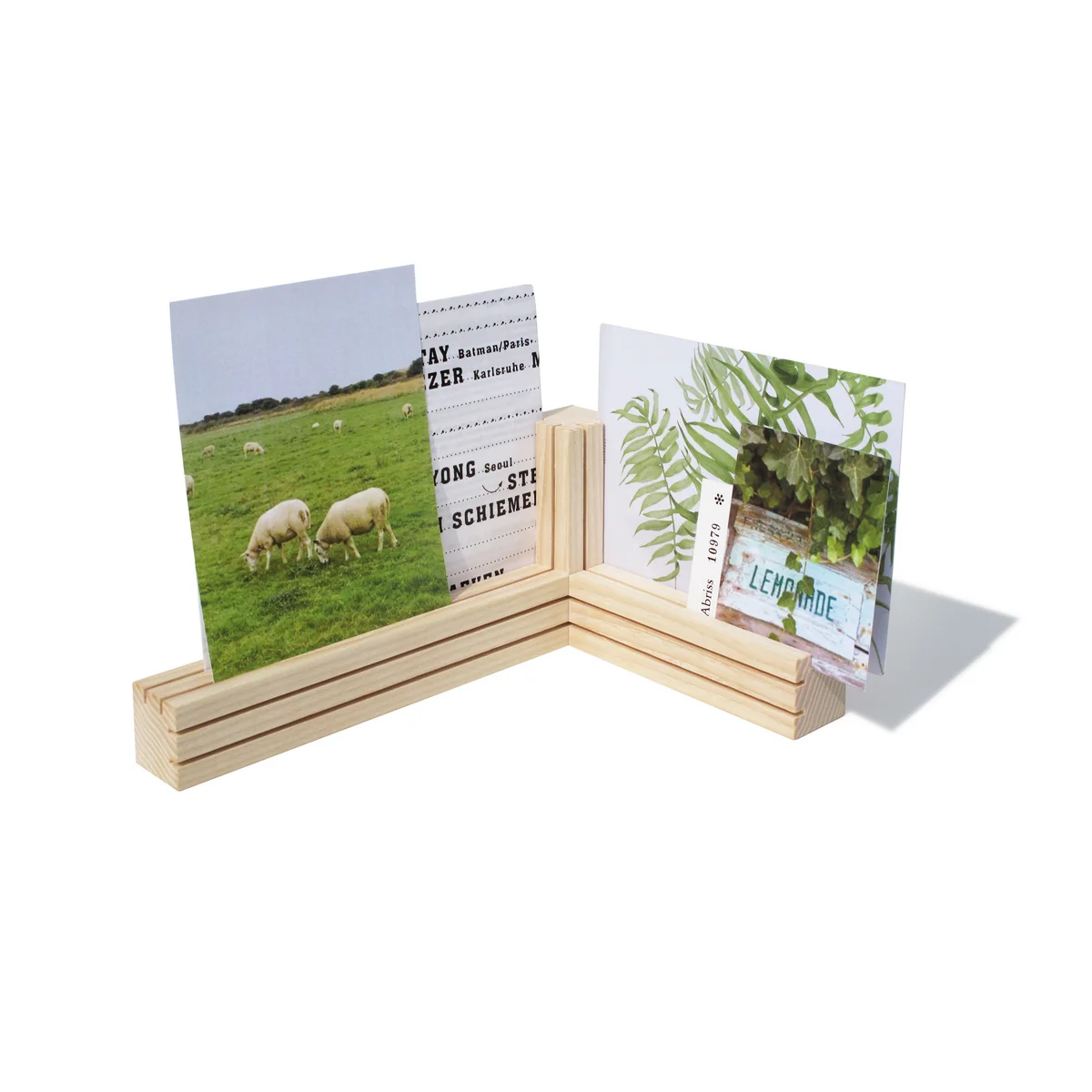 side by side - Tri Kartenhalter, Esche natur