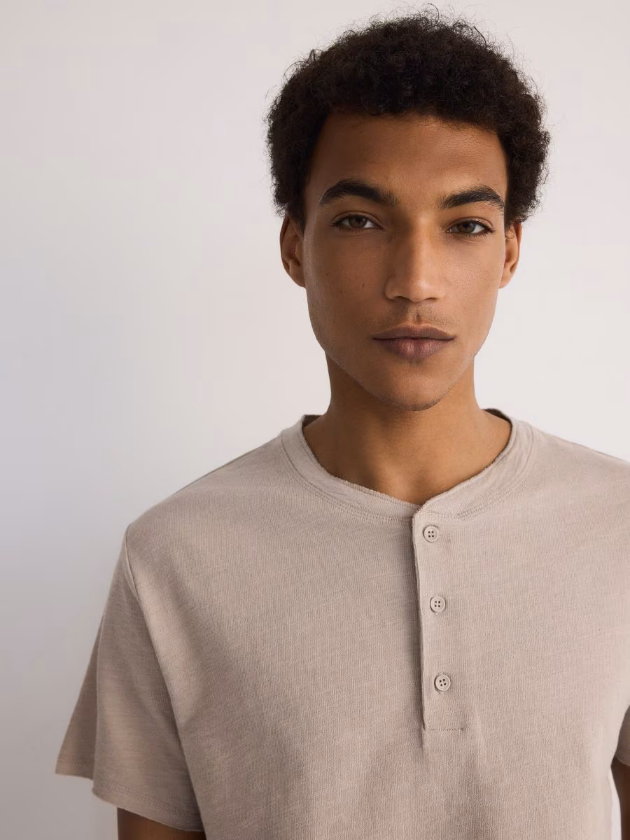 Henley Cotton T-Shirt