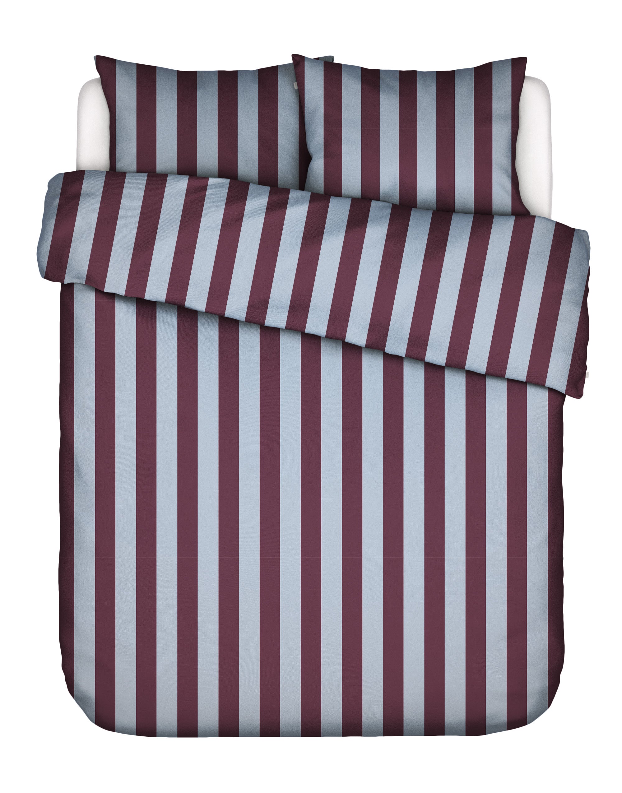 Essenza Minte Stripe Dekbedovertrek 200 x 200 220 cm - Mauve Ice Blue