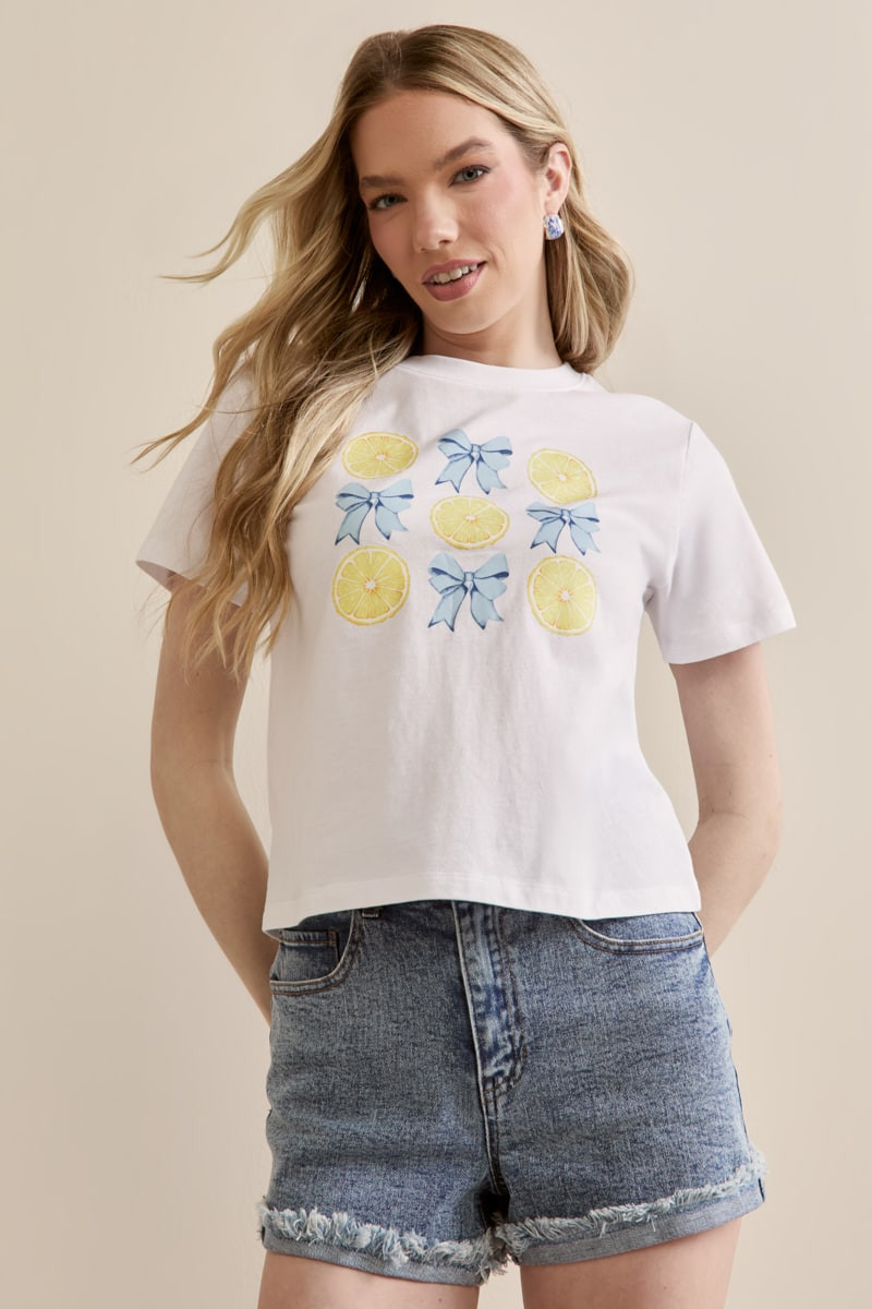 Julie Bow and Lemon Graphic Tee