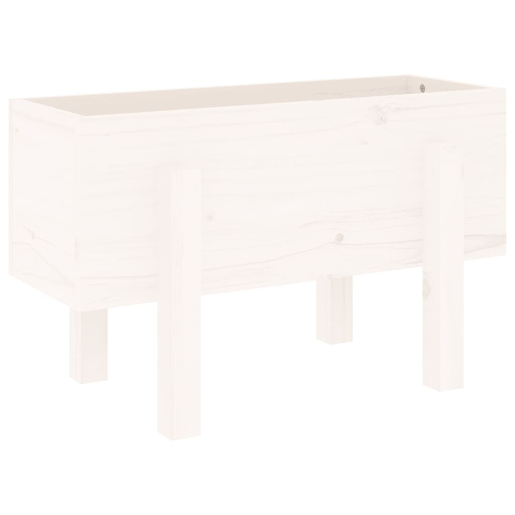 Donica ogrodowa Biały 62 x 30 x 38 cm Drewno sosnowe vidaXL