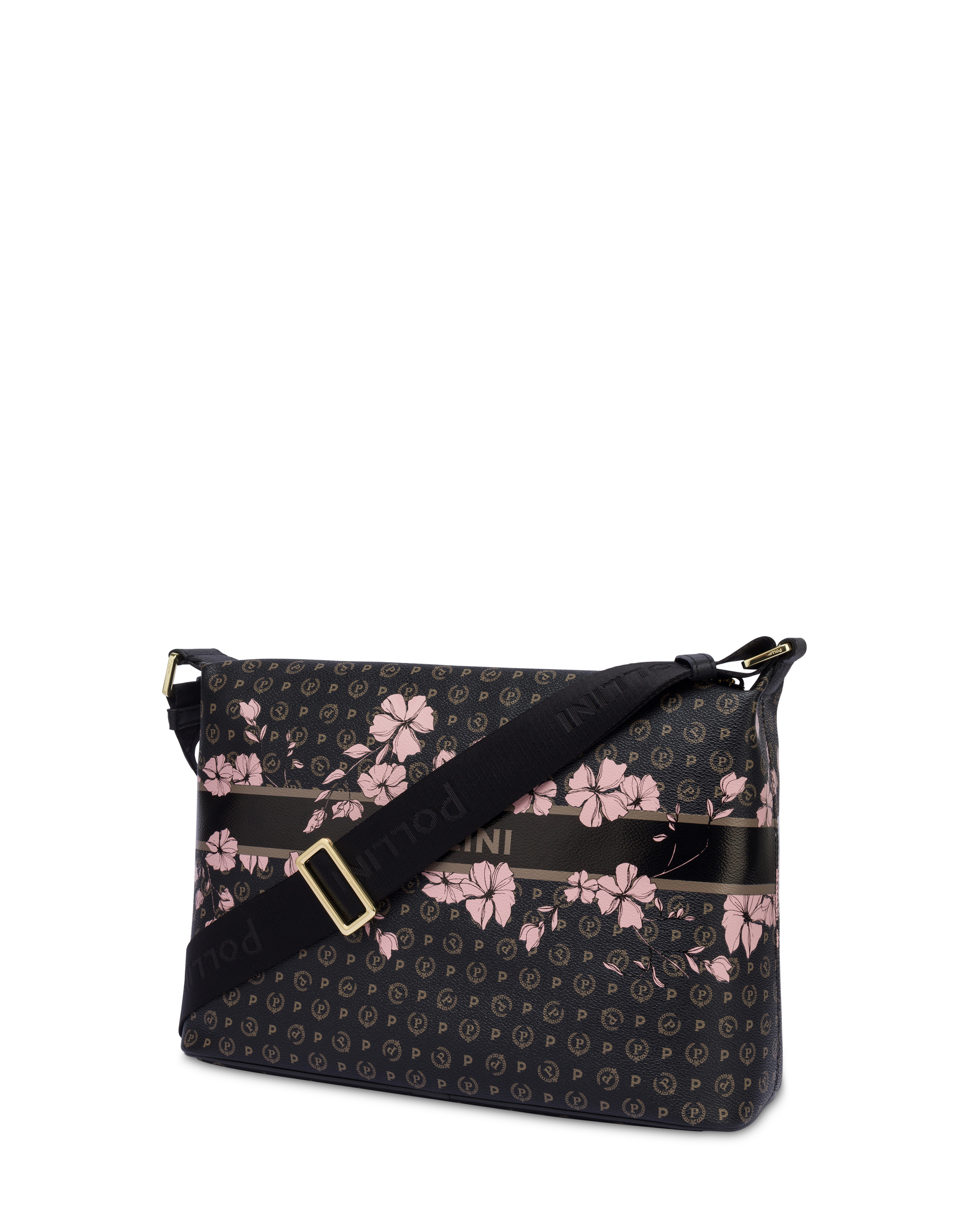 Borsa A Spalla In Heritage Marina Flower Nero/nero