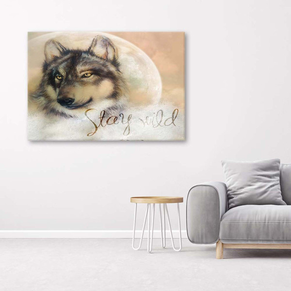 Feeby Obraz na płótnie, Wilk Zwierzeta Stay Wild 60x40