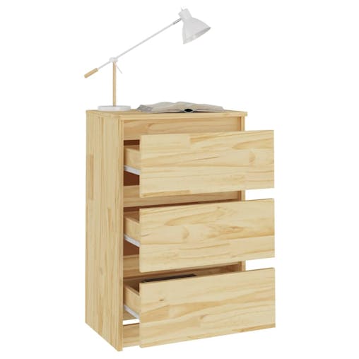 NNEVL Bedside Cabinets 2 pcs 40x29.5x64 cm Solid Pine Wood