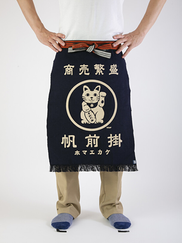 Tablier de cuisine japonais maekake lucky cat - anything marine