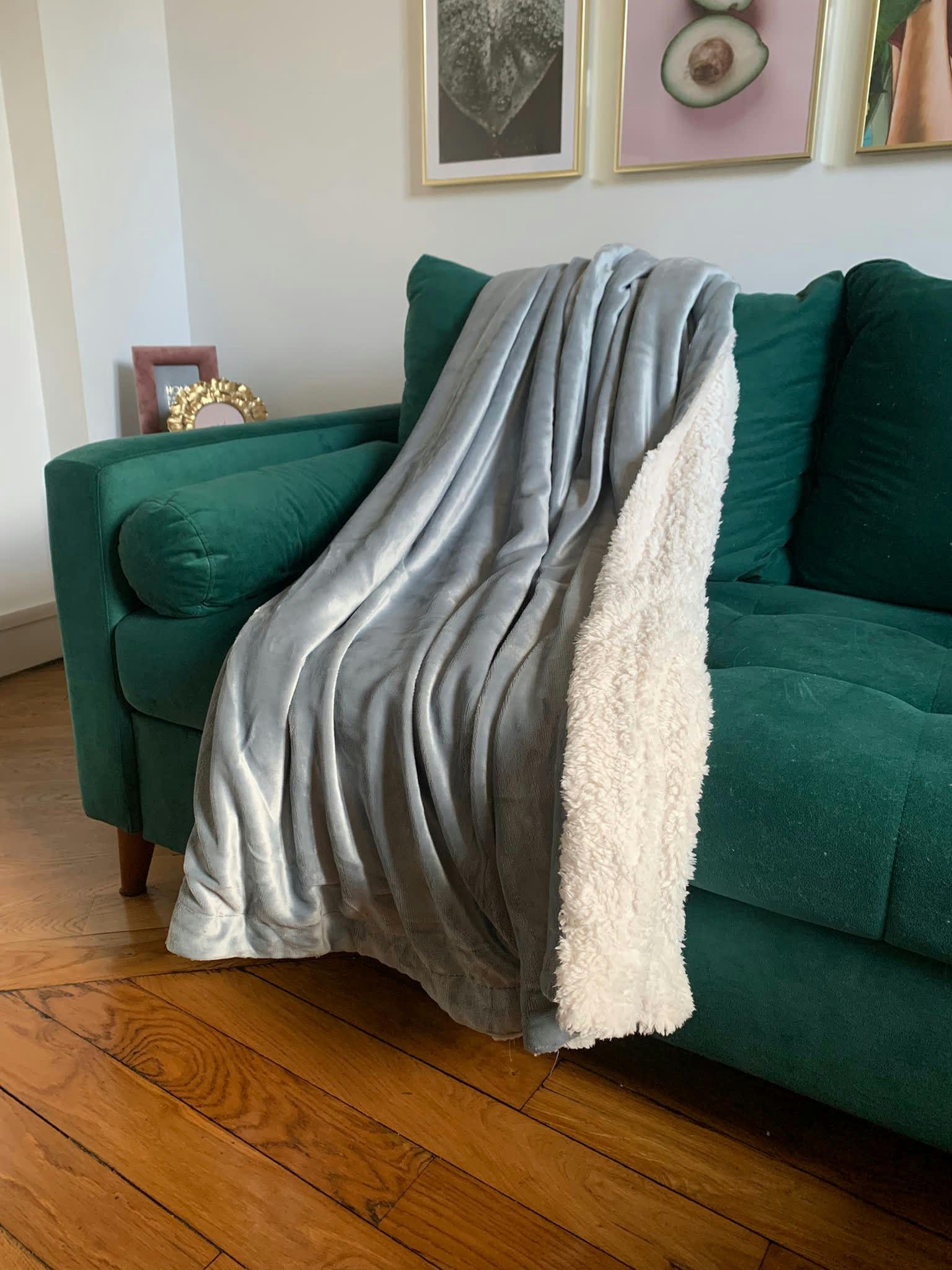 MOUTON - Plaid polaire doublé imitation 