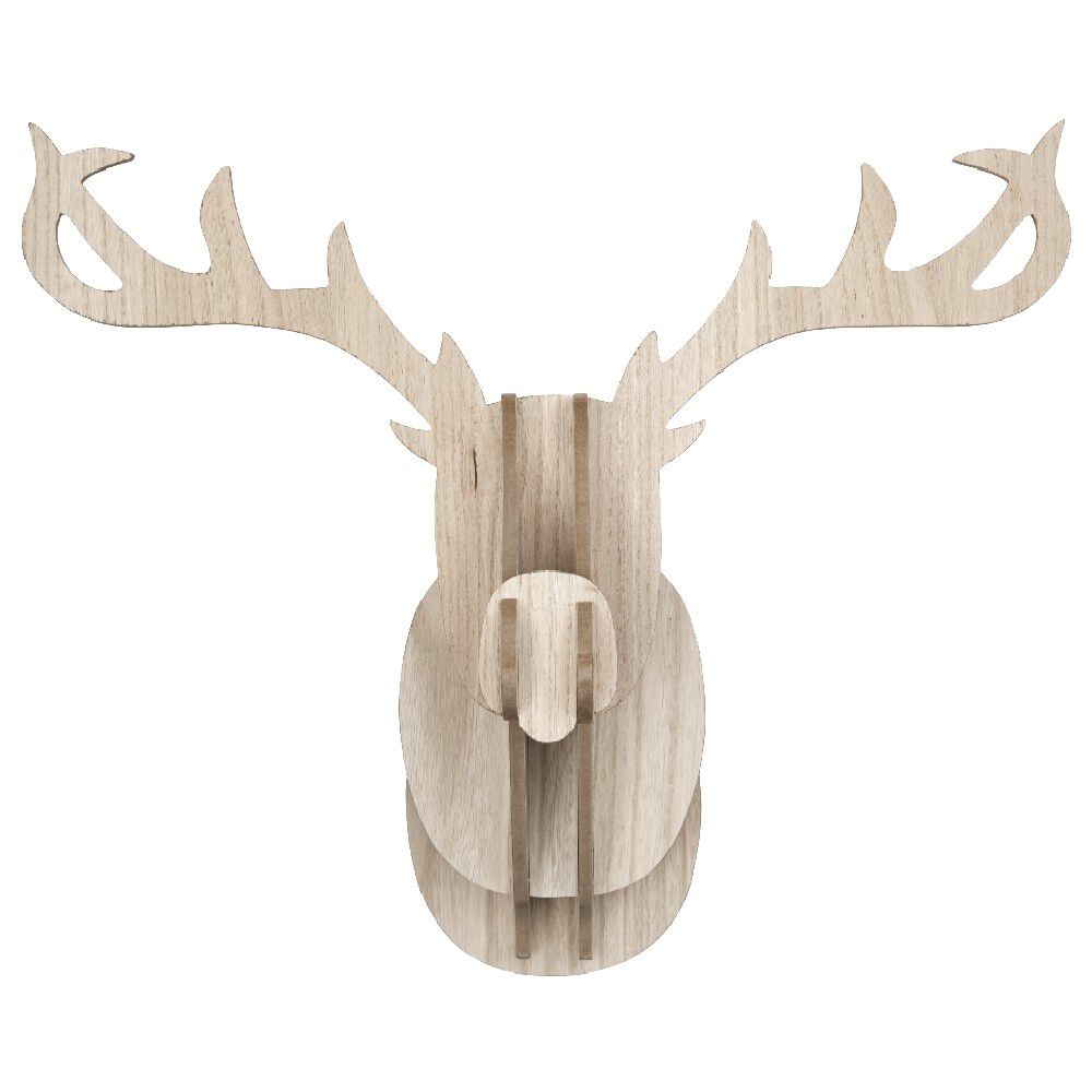 Tête de renne bois à fixer