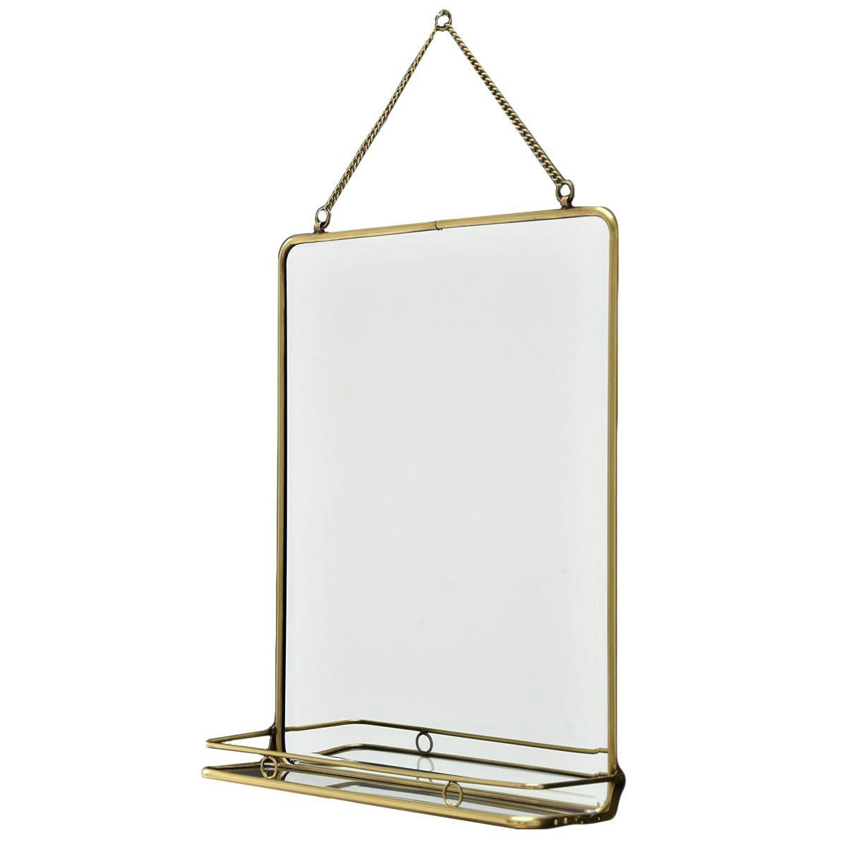 CHAUMONT - Miroir en laiton or 41x52