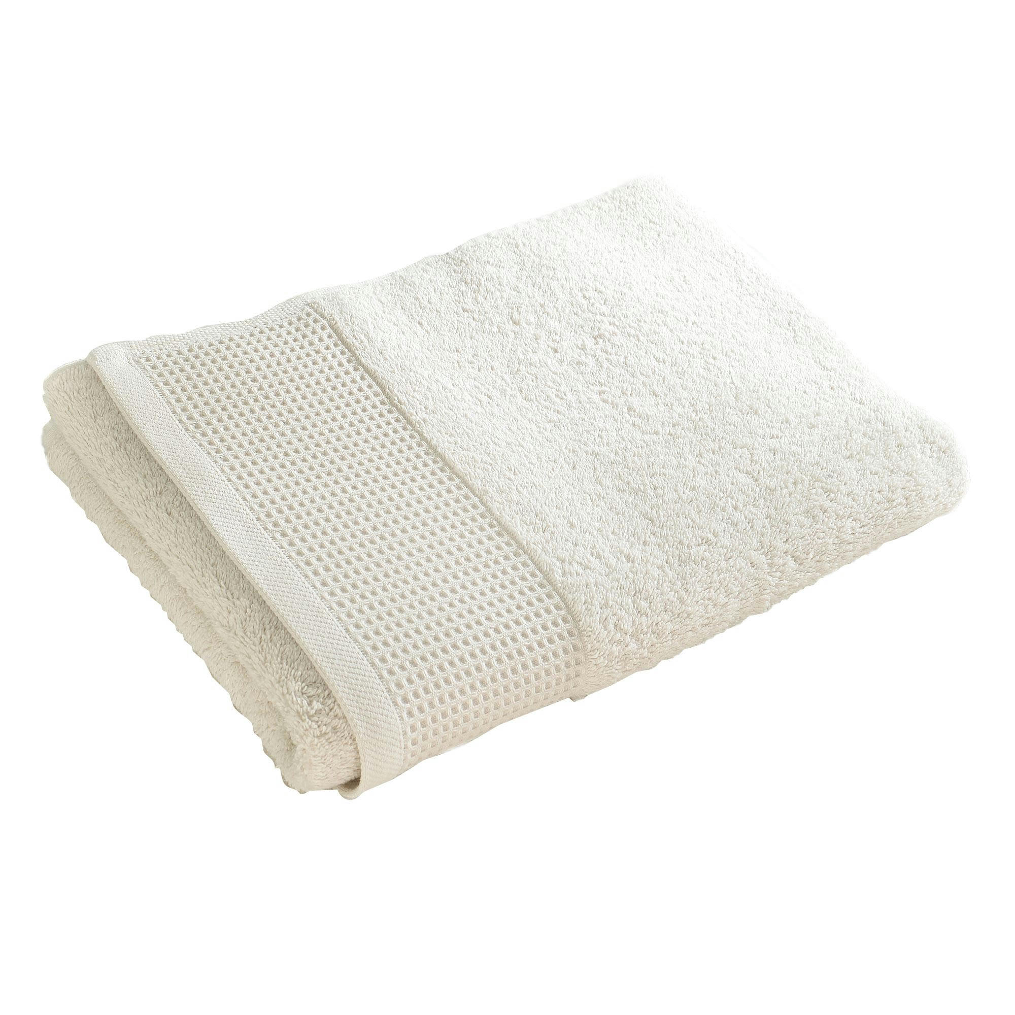 BEESPONGE - Serviette de toilette 50x90 blanc craie en coton 500 g/m²